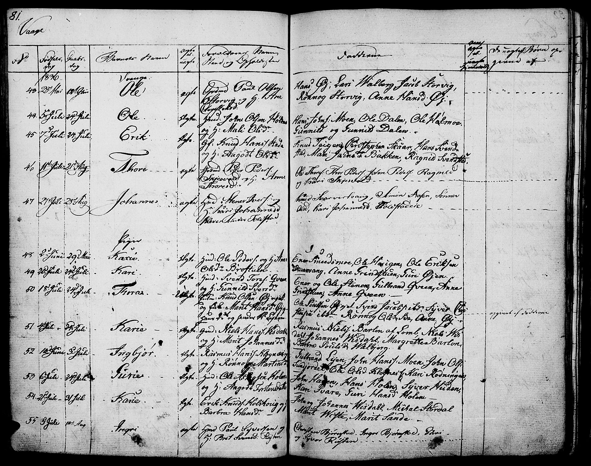 Vågå prestekontor, AV/SAH-PREST-076/H/Ha/Haa/L0004: Parish register (official) no. 4 /1, 1827-1842, p. 81