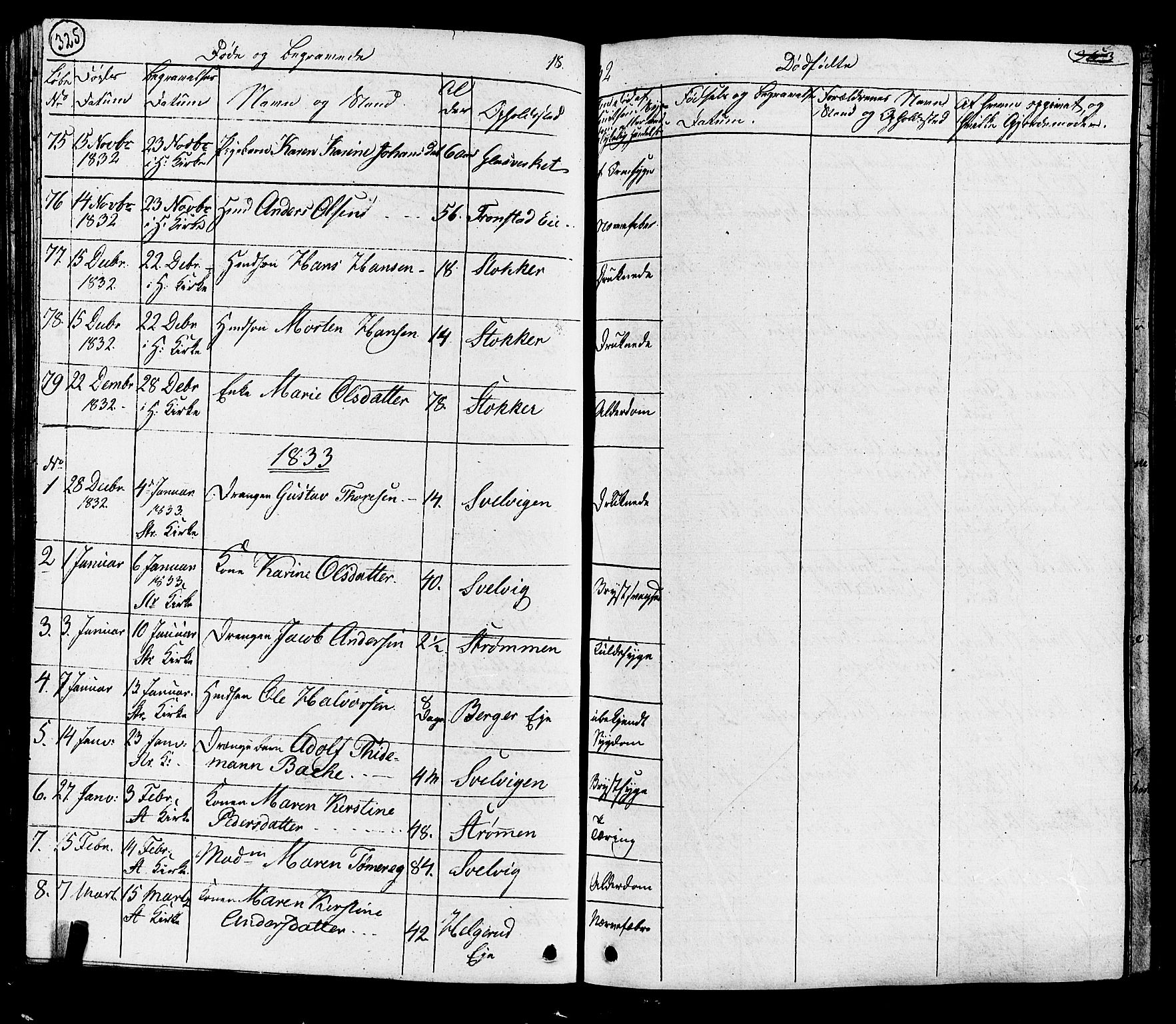 Hurum kirkebøker, SAKO/A-229/G/Ga/L0002: Parish register (copy) no. I 2, 1827-1857, p. 325