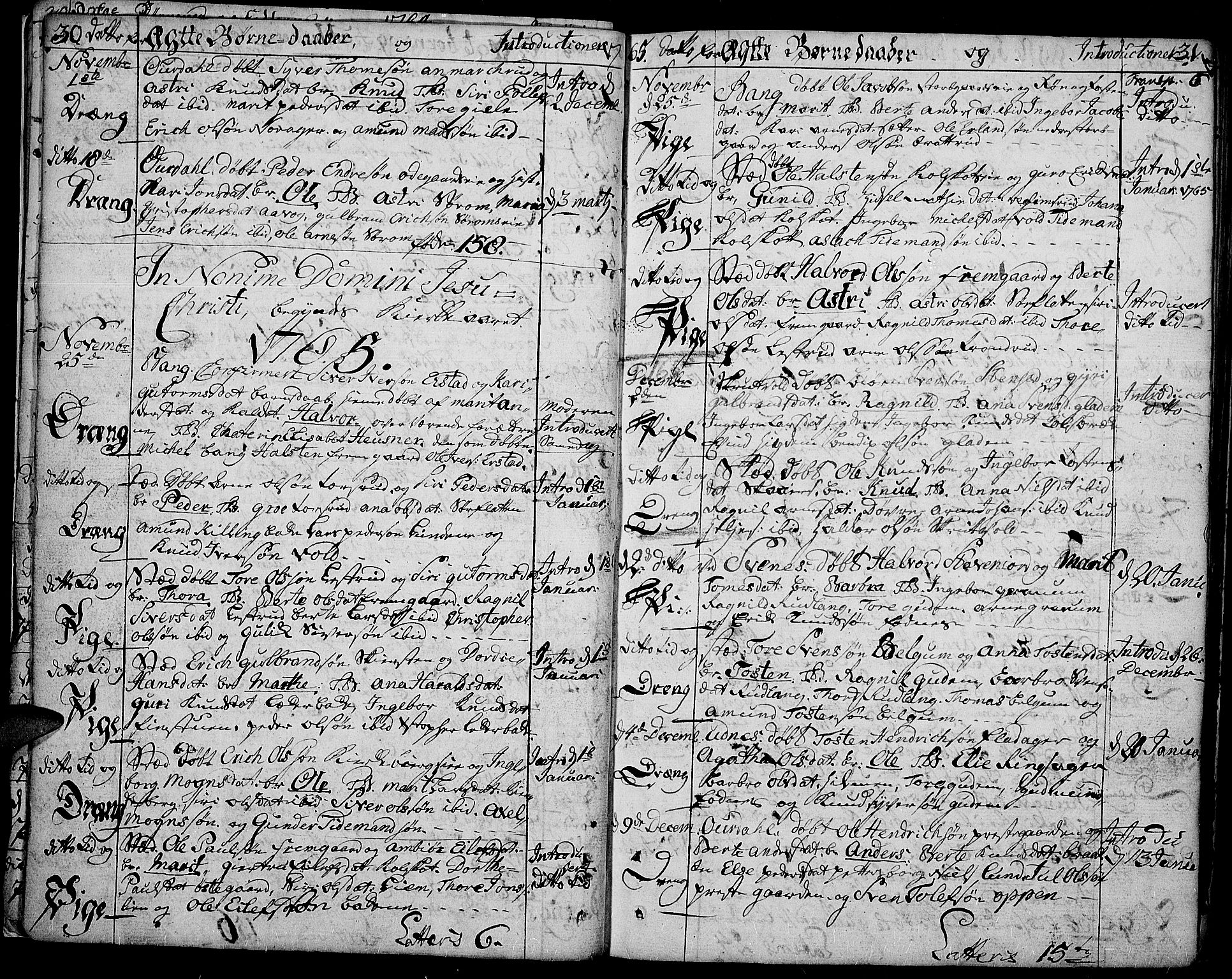 Aurdal prestekontor, SAH/PREST-126/H/Ha/Haa/L0005: Parish register (official) no. 5, 1763-1781, p. 30-31