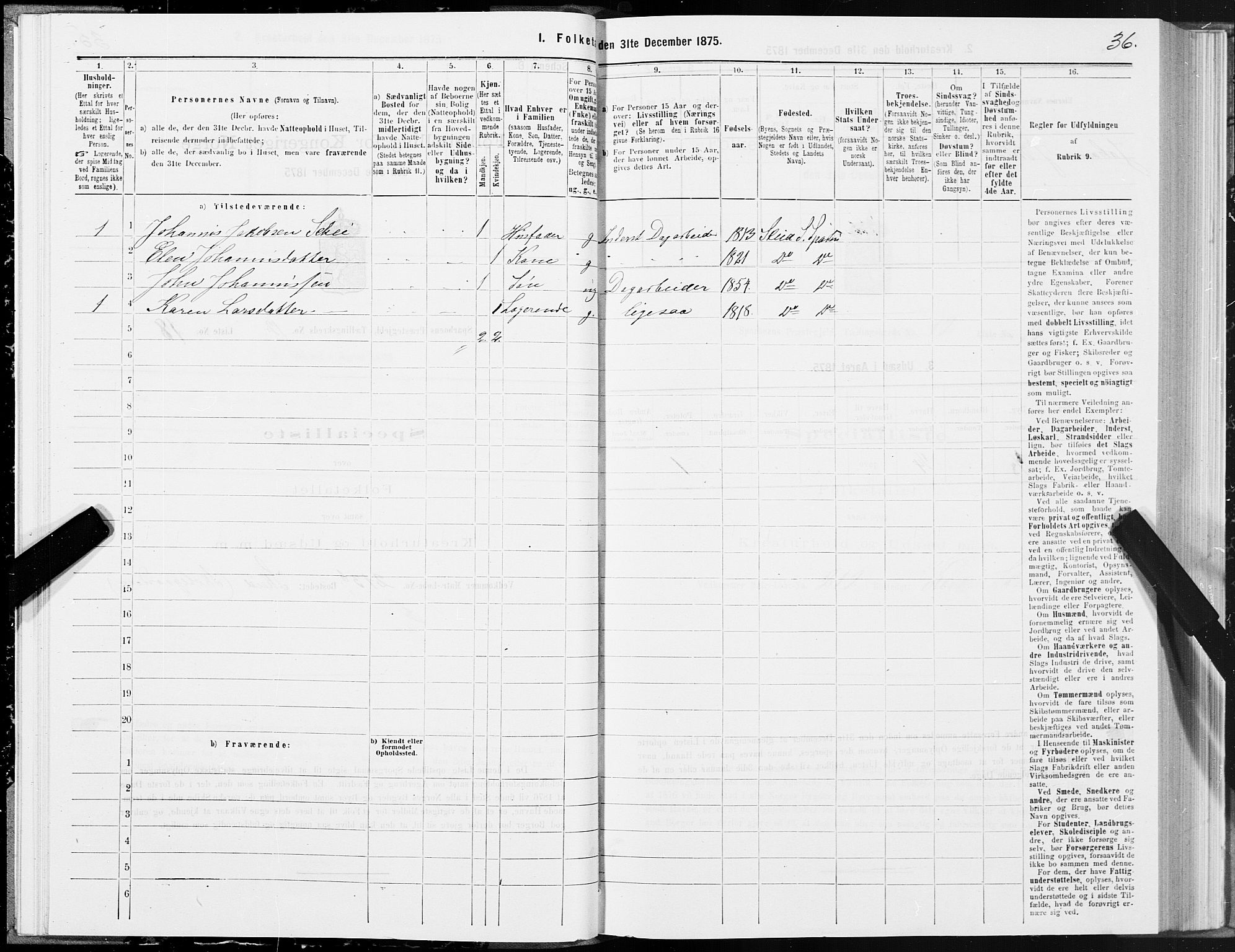 SAT, 1875 census for 1731P Sparbu, 1875, p. 5036