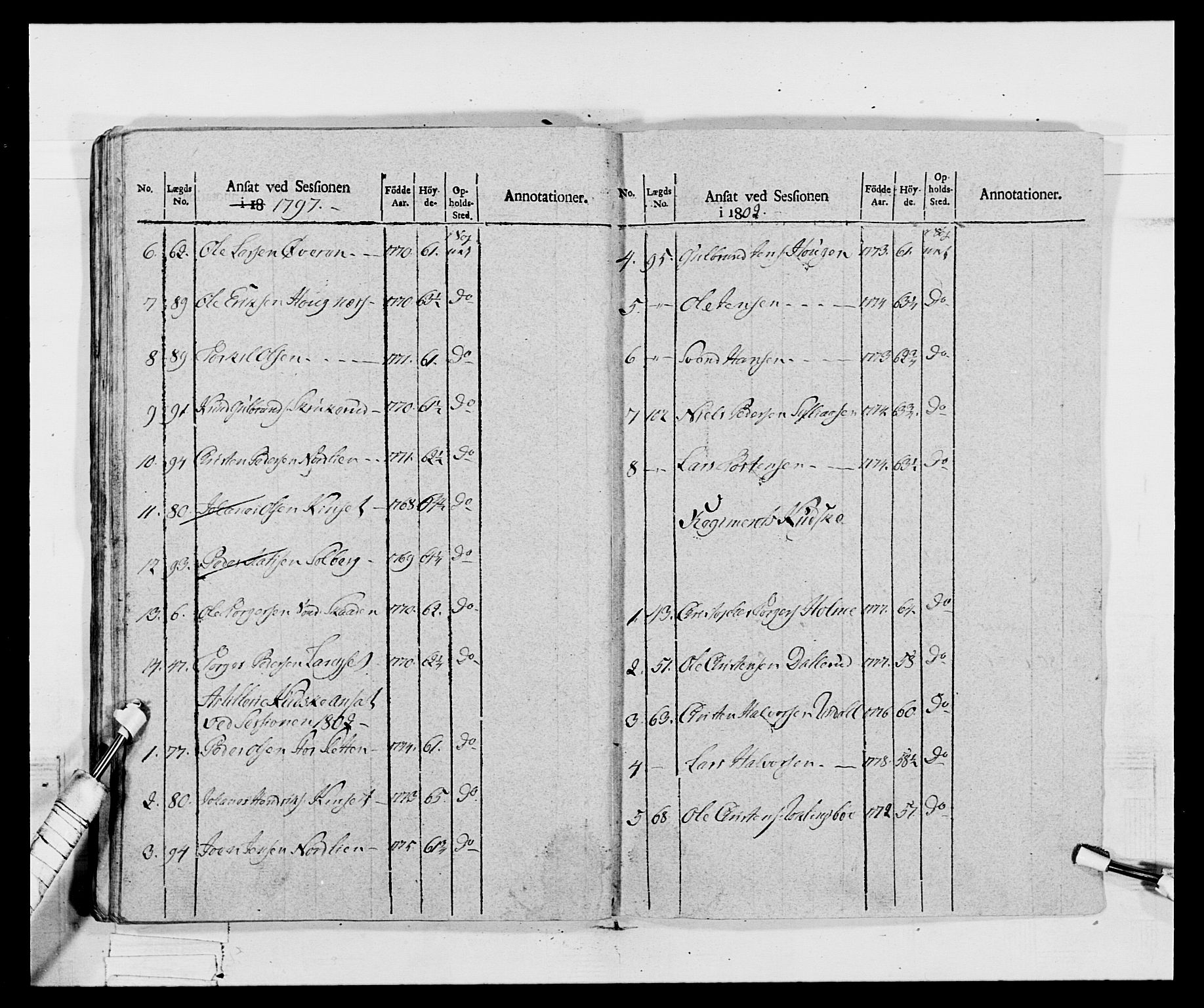 Generalitets- og kommissariatskollegiet, Det kongelige norske kommissariatskollegium, AV/RA-EA-5420/E/Eh/L0068: Opplandske nasjonale infanteriregiment, 1802-1805, p. 485