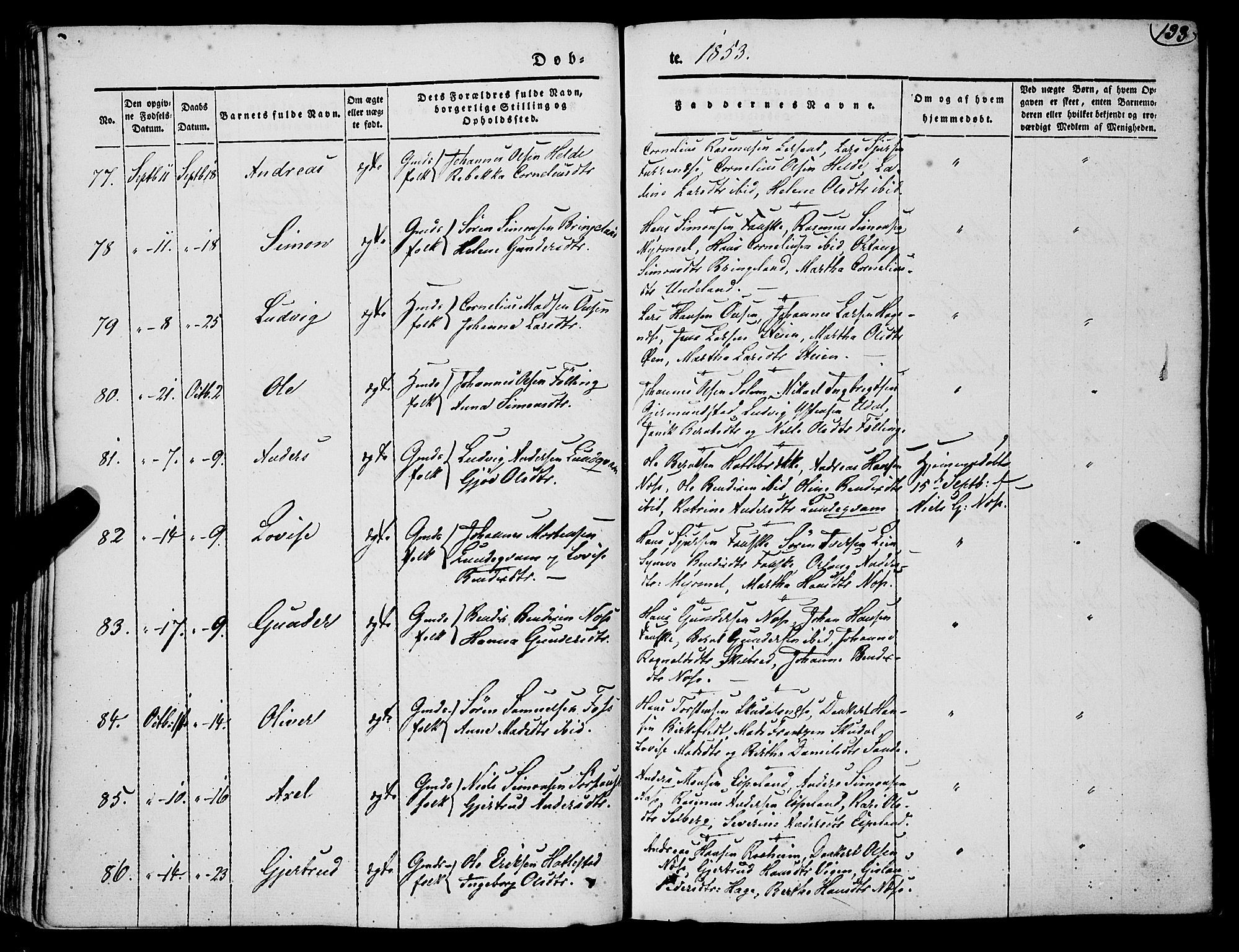 Gaular sokneprestembete, AV/SAB-A-80001/H/Haa: Parish register (official) no. A 4I, 1840-1859, p. 133