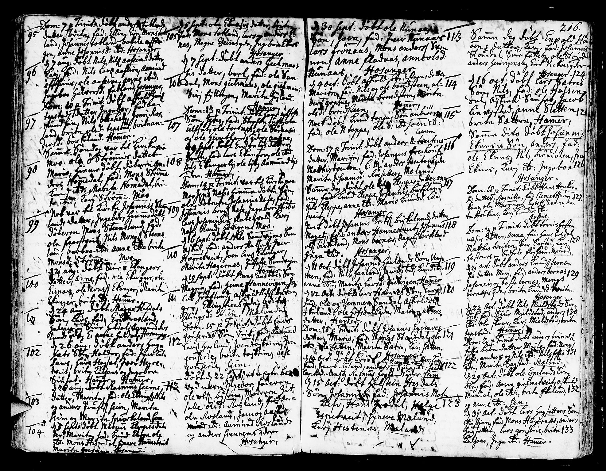 Hamre sokneprestembete, AV/SAB-A-75501/H/Ha/Haa/Haaa/L0005: Parish register (official) no. A 5, 1732-1750, p. 216