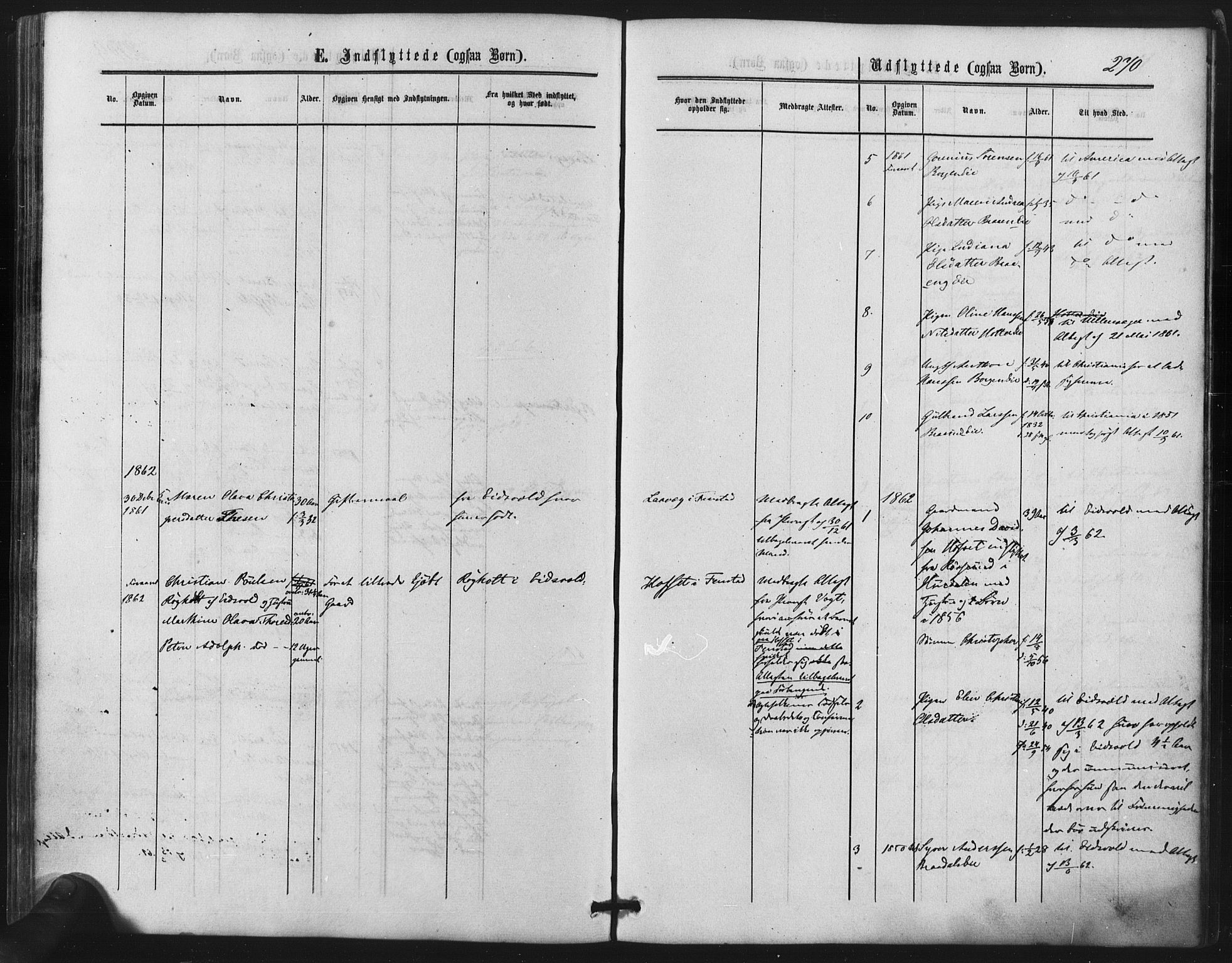 Nes prestekontor Kirkebøker, SAO/A-10410/F/Fb/L0001: Parish register (official) no. II 1, 1859-1882, p. 270