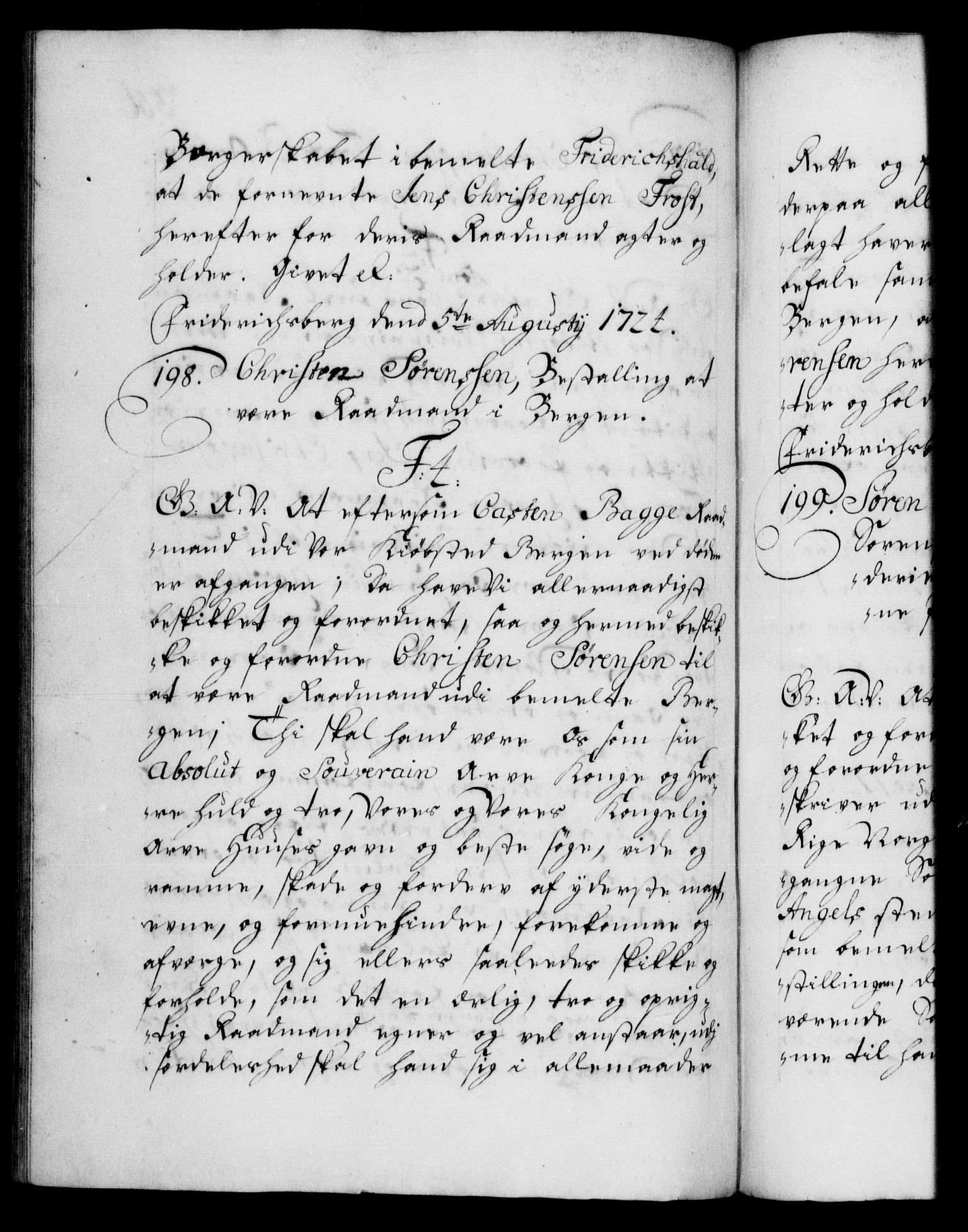 Danske Kanselli 1572-1799, AV/RA-EA-3023/F/Fc/Fca/Fcaa/L0024: Norske registre, 1723-1725, p. 356b