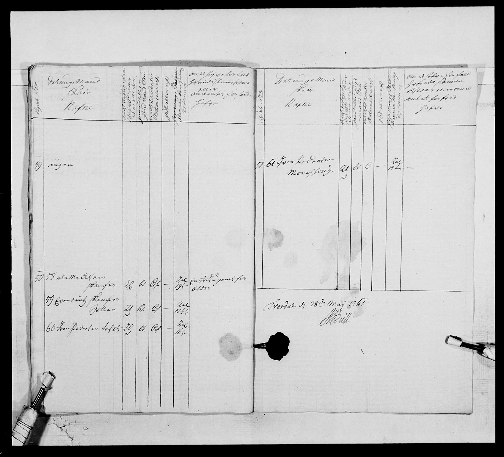 Kommanderende general (KG I) med Det norske krigsdirektorium, AV/RA-EA-5419/E/Ea/L0515: 3. Trondheimske regiment, 1756-1767, p. 304