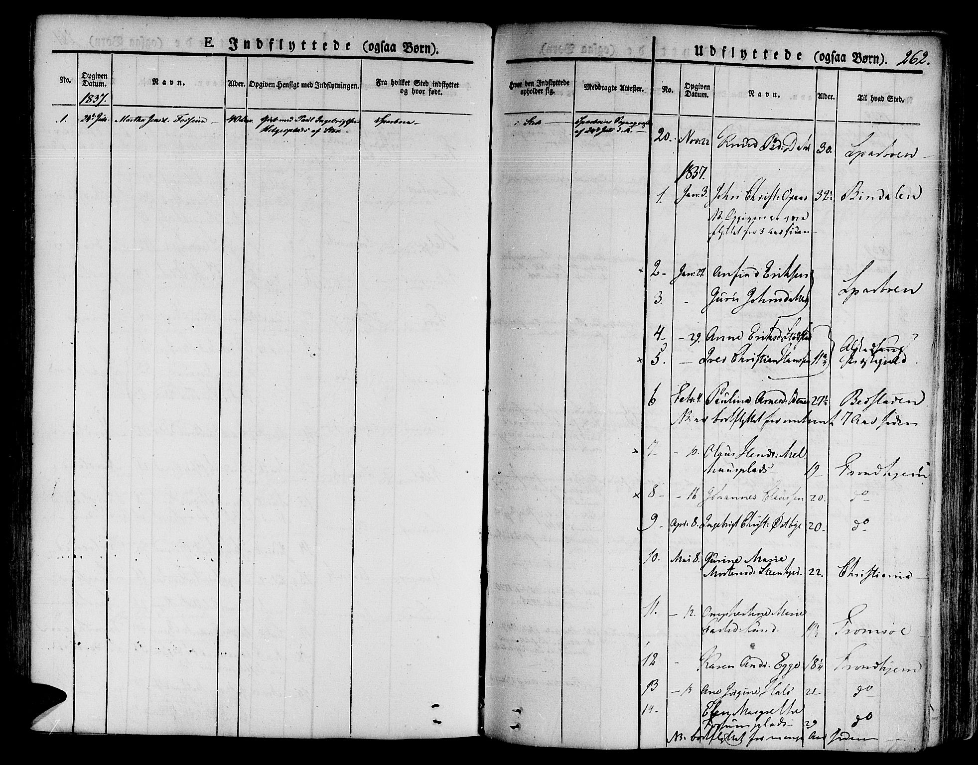 Ministerialprotokoller, klokkerbøker og fødselsregistre - Nord-Trøndelag, SAT/A-1458/746/L0445: Parish register (official) no. 746A04, 1826-1846, p. 262