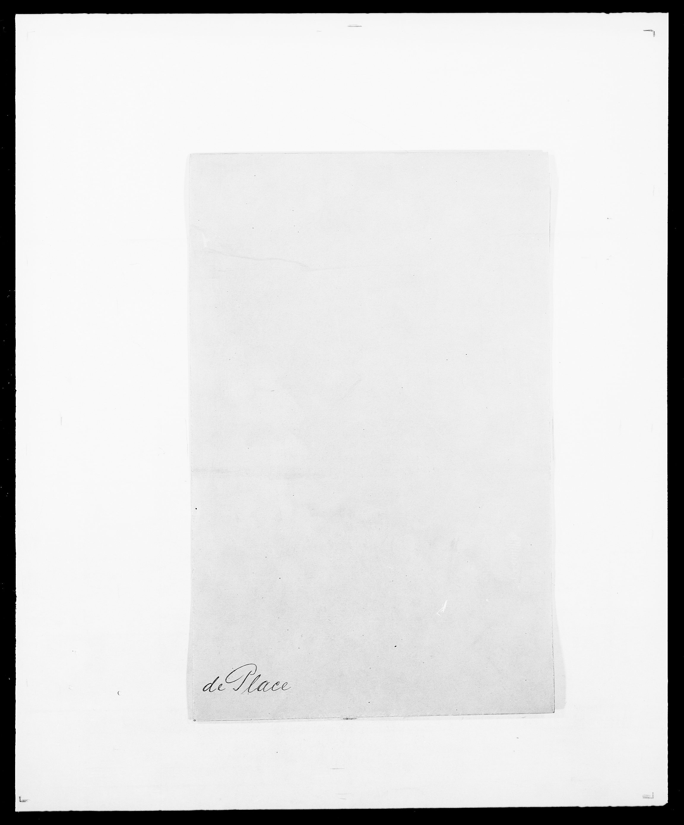 Delgobe, Charles Antoine - samling, SAO/PAO-0038/D/Da/L0031: de Place - Raaum, p. 1