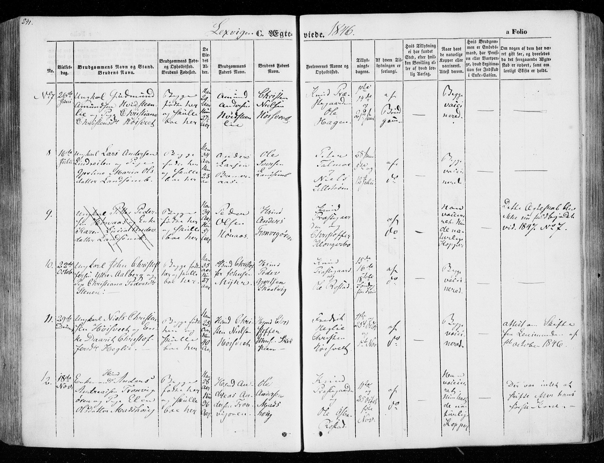 Ministerialprotokoller, klokkerbøker og fødselsregistre - Nord-Trøndelag, SAT/A-1458/701/L0007: Parish register (official) no. 701A07 /1, 1842-1854, p. 241