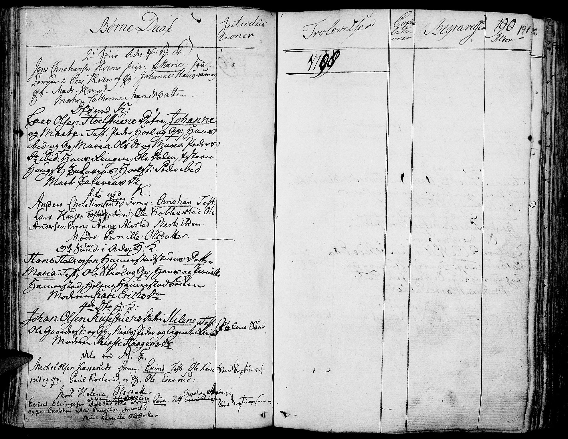 Toten prestekontor, AV/SAH-PREST-102/H/Ha/Haa/L0007: Parish register (official) no. 7, 1794-1809, p. 191