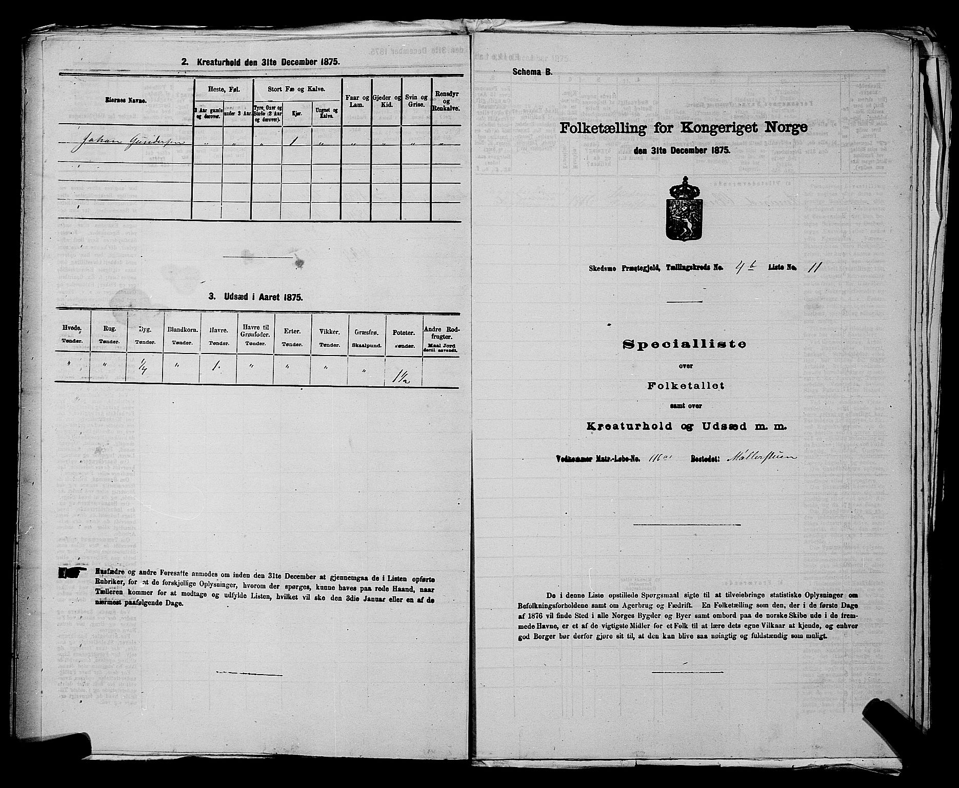 RA, 1875 census for 0231P Skedsmo, 1875, p. 587