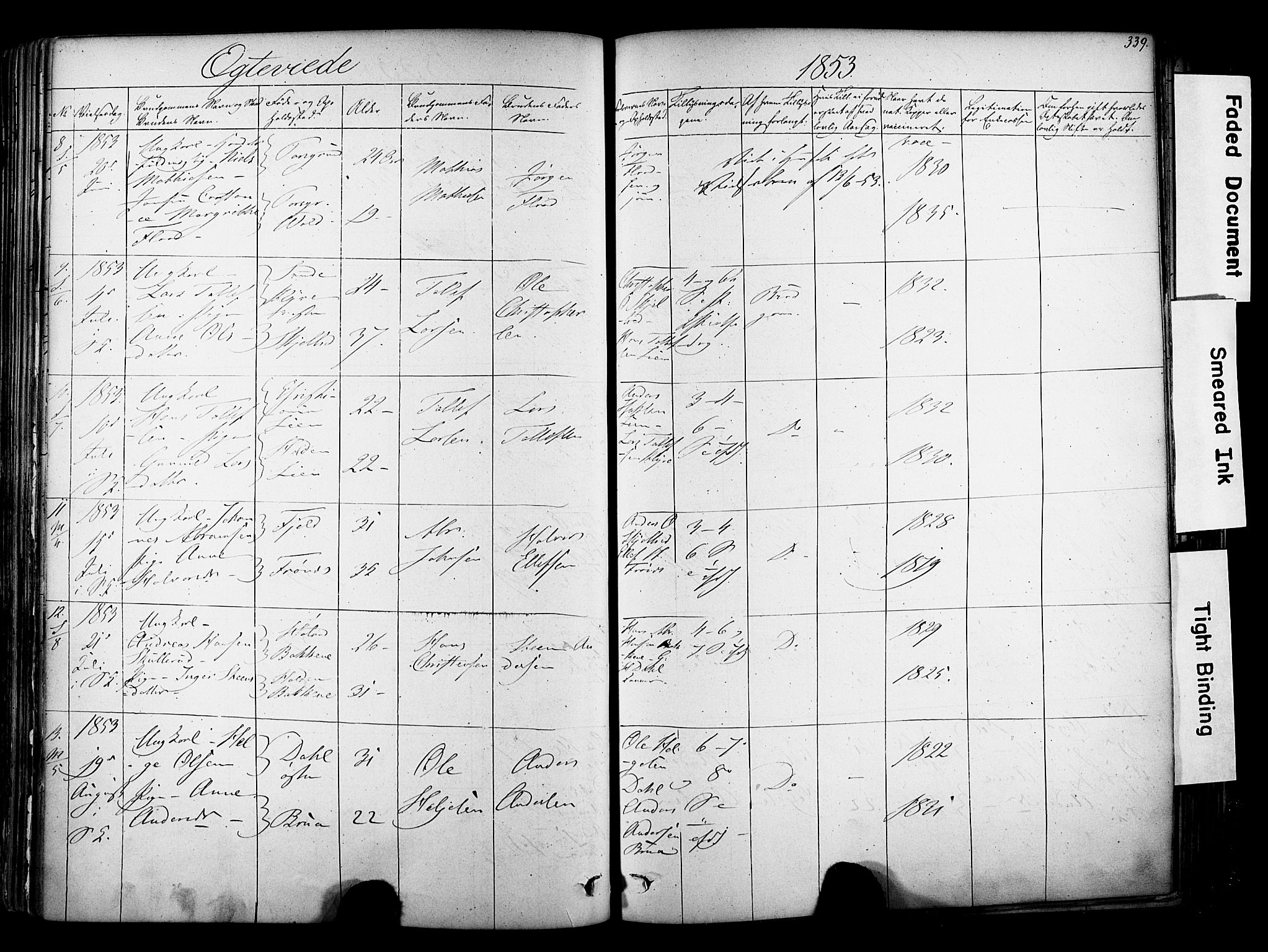 Solum kirkebøker, AV/SAKO-A-306/F/Fa/L0006: Parish register (official) no. I 6, 1844-1855, p. 339