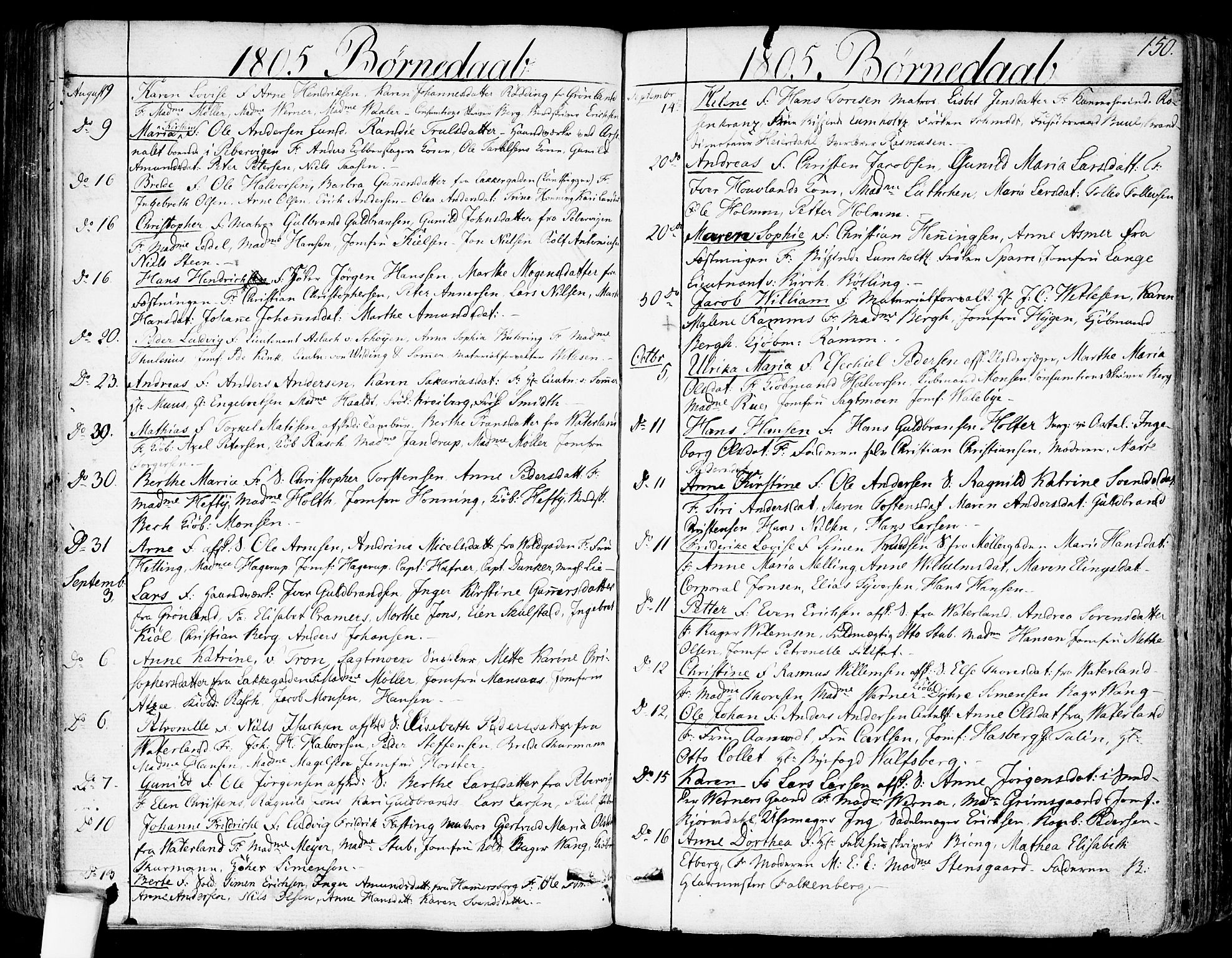 Garnisonsmenigheten Kirkebøker, SAO/A-10846/F/Fa/L0003: Parish register (official) no. 3, 1777-1809, p. 150