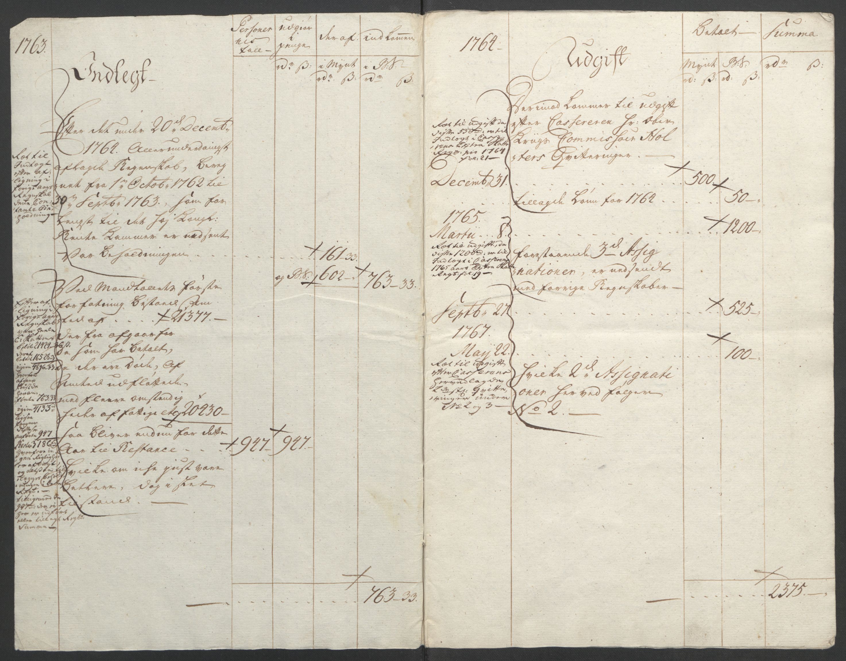 Rentekammeret inntil 1814, Reviderte regnskaper, Fogderegnskap, AV/RA-EA-4092/R45/L2704: Ekstraskatten Lista og Mandal, 1762-1768, p. 127