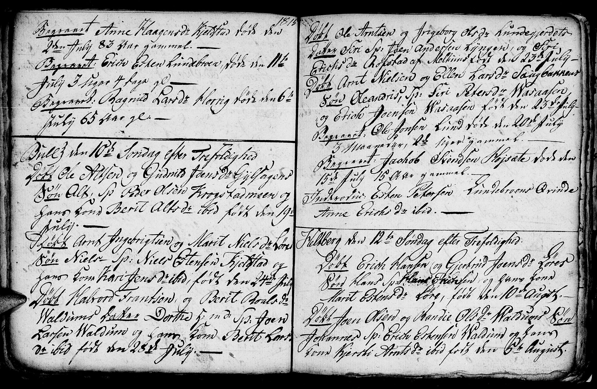 Ministerialprotokoller, klokkerbøker og fødselsregistre - Sør-Trøndelag, AV/SAT-A-1456/692/L1107: Parish register (copy) no. 692C02, 1809-1824