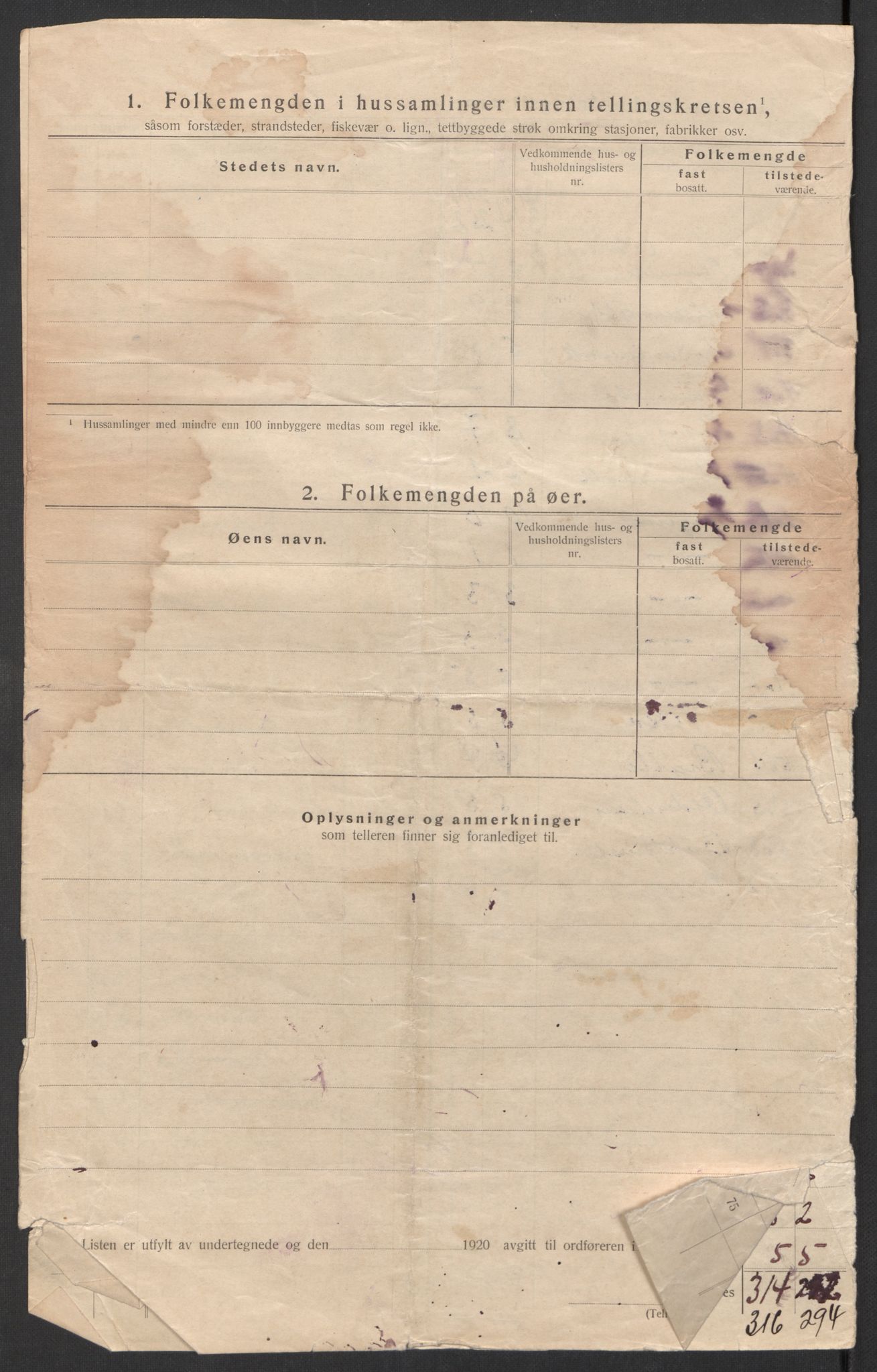 SATØ, 1920 census for Lyngen, 1920, p. 9