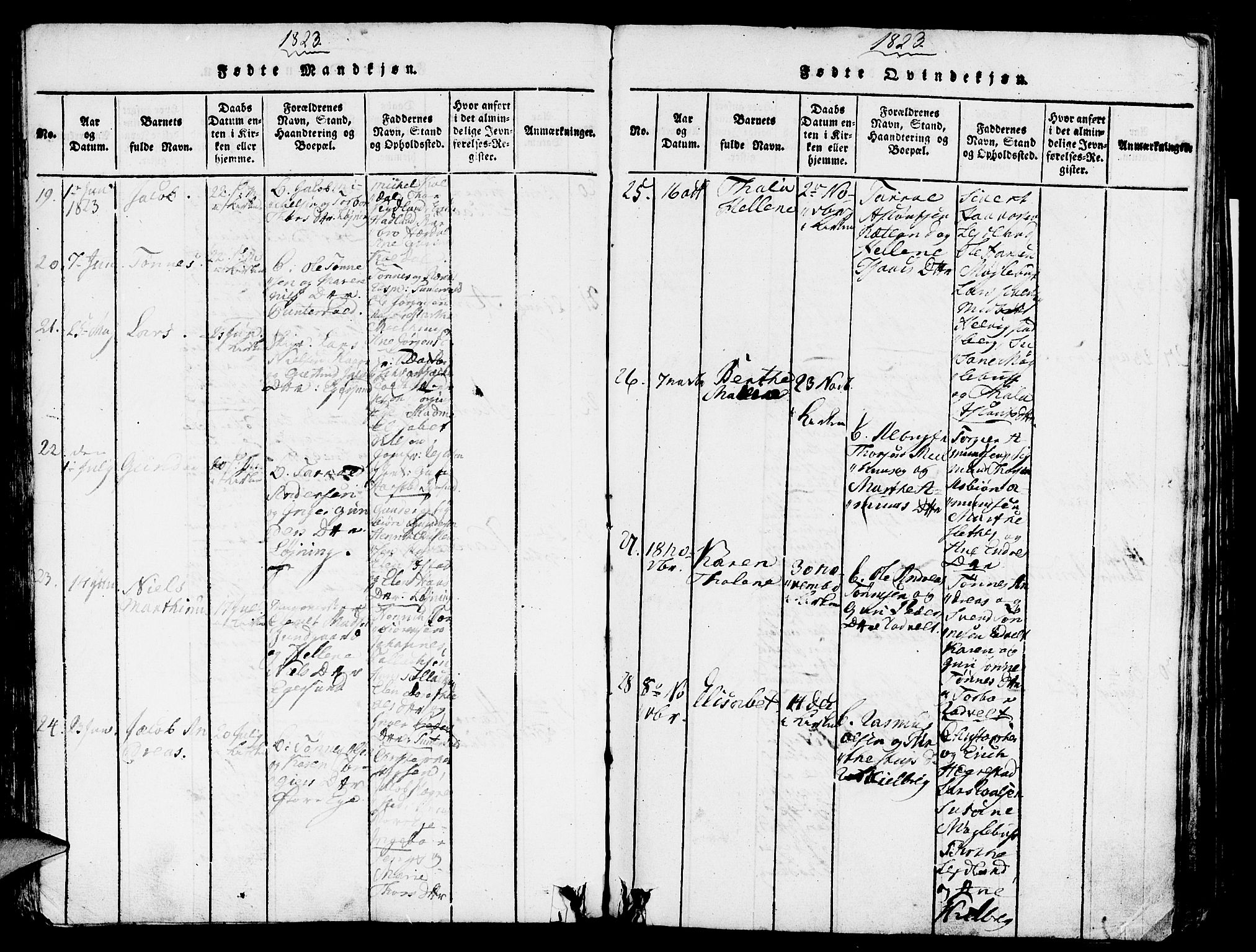 Eigersund sokneprestkontor, AV/SAST-A-101807/S08/L0007: Parish register (official) no. A 7, 1815-1827