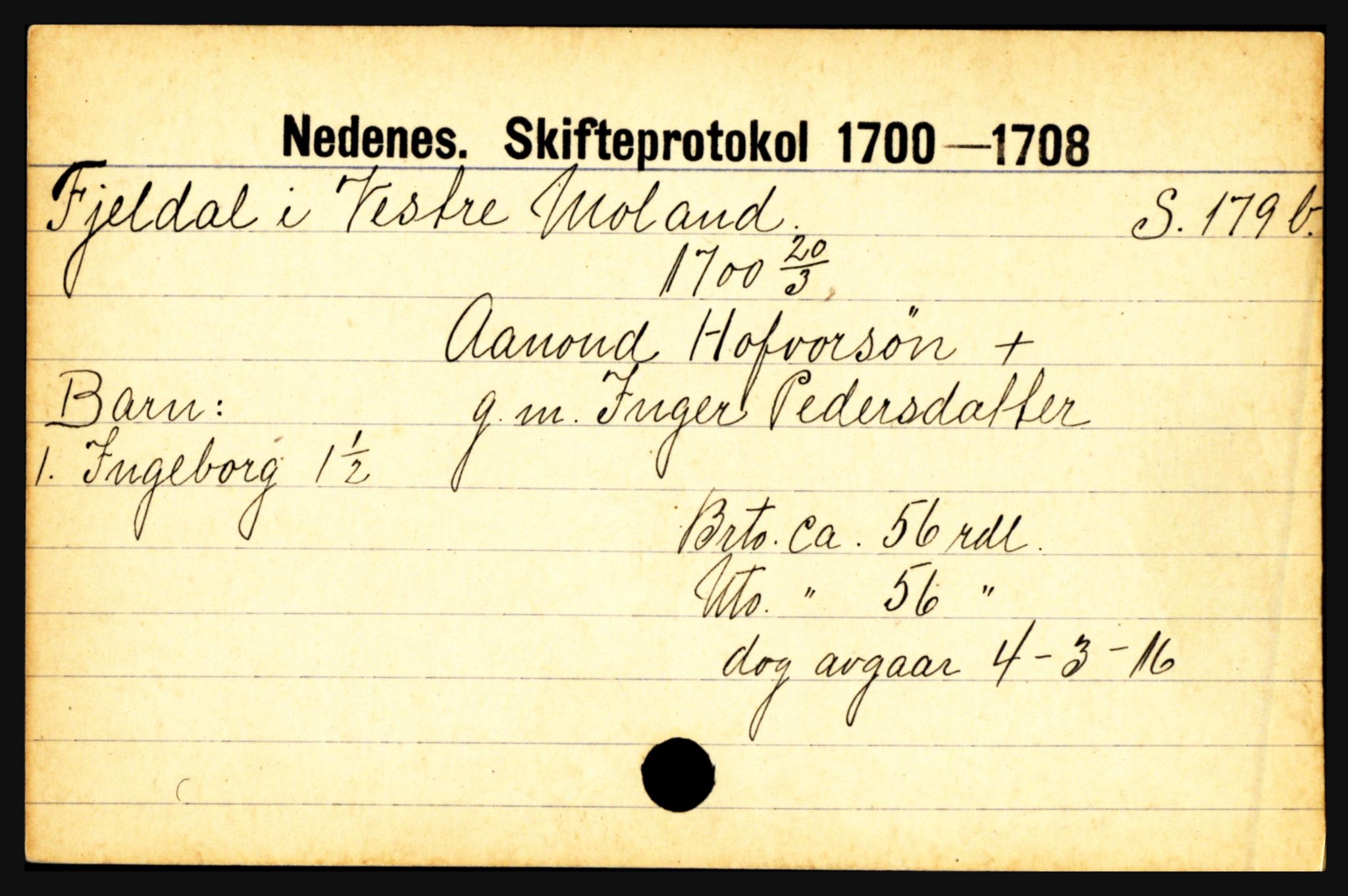 Nedenes sorenskriveri før 1824, AV/SAK-1221-0007/H, p. 6759