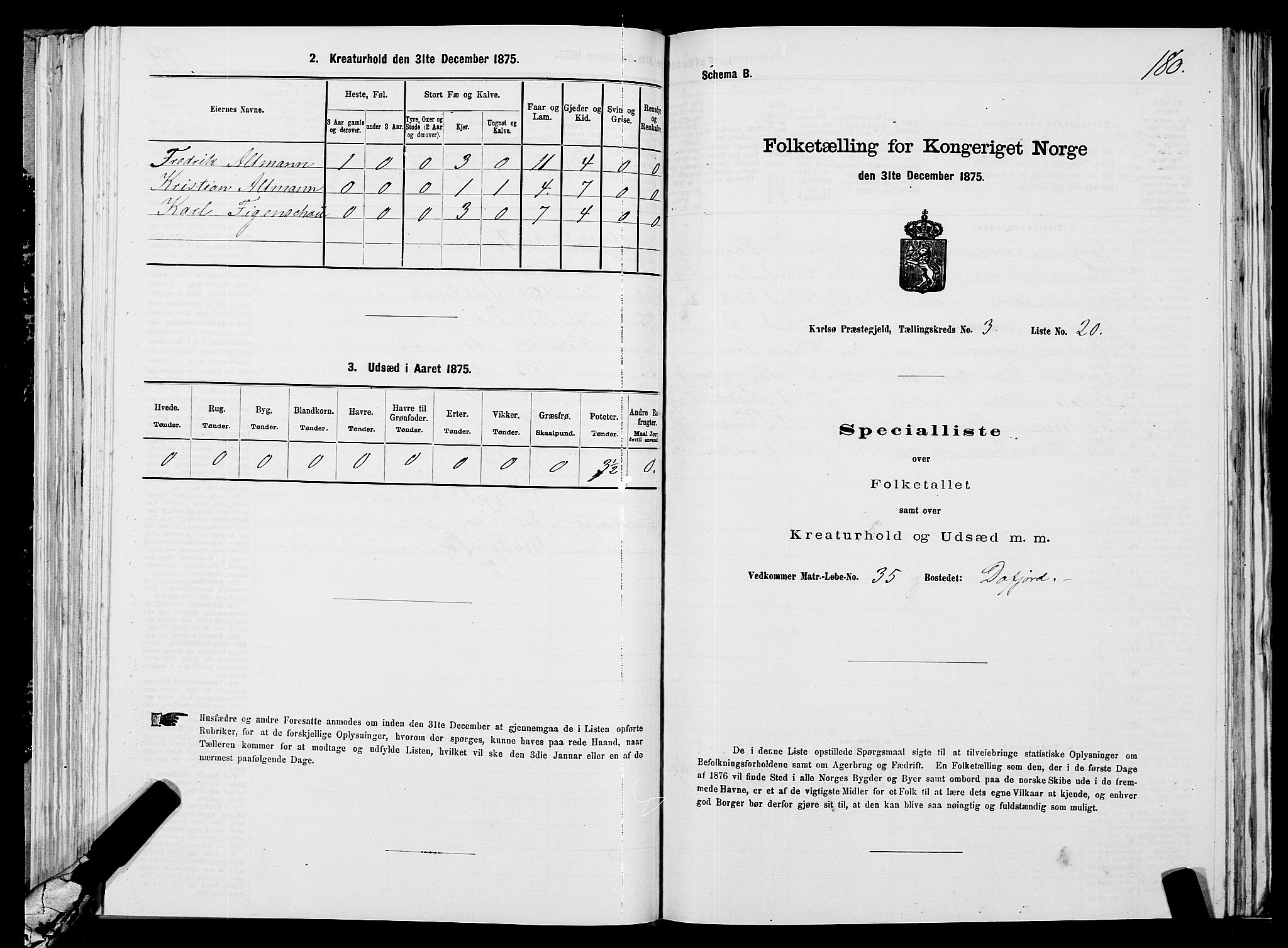 SATØ, 1875 census for 1936P Karlsøy, 1875, p. 2180