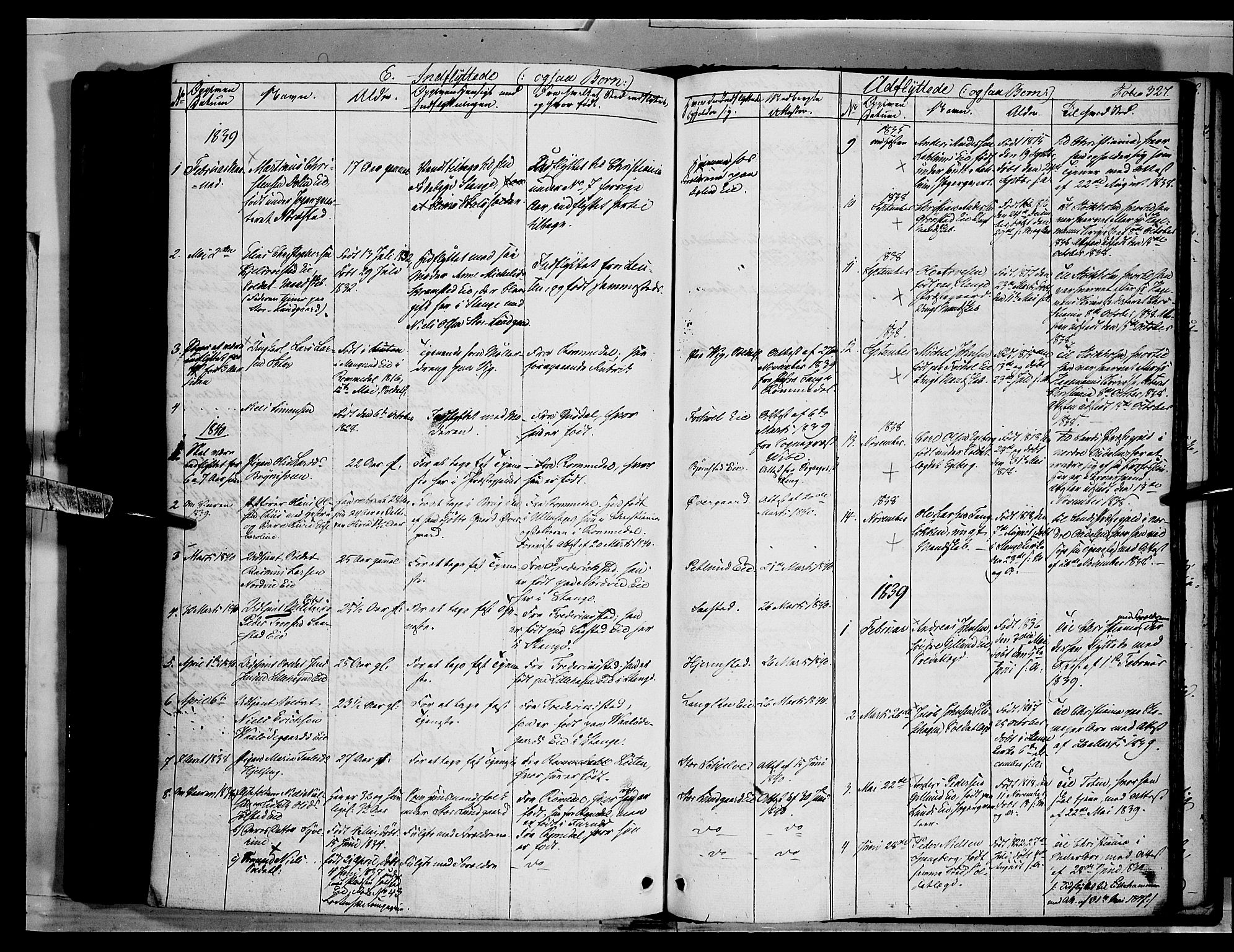 Stange prestekontor, SAH/PREST-002/K/L0010: Parish register (official) no. 10, 1835-1845, p. 327