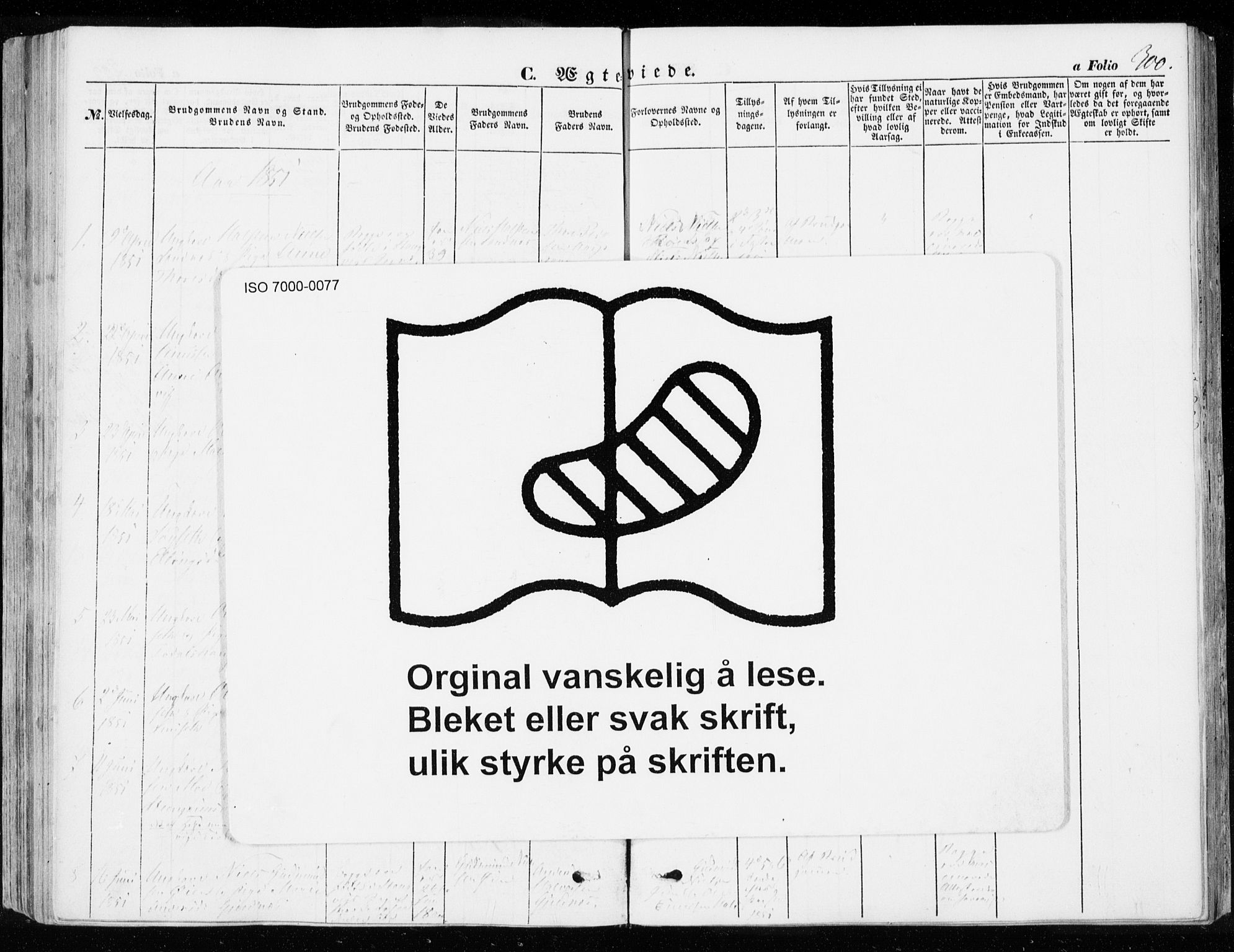 Ministerialprotokoller, klokkerbøker og fødselsregistre - Møre og Romsdal, SAT/A-1454/592/L1026: Parish register (official) no. 592A04, 1849-1867, p. 300