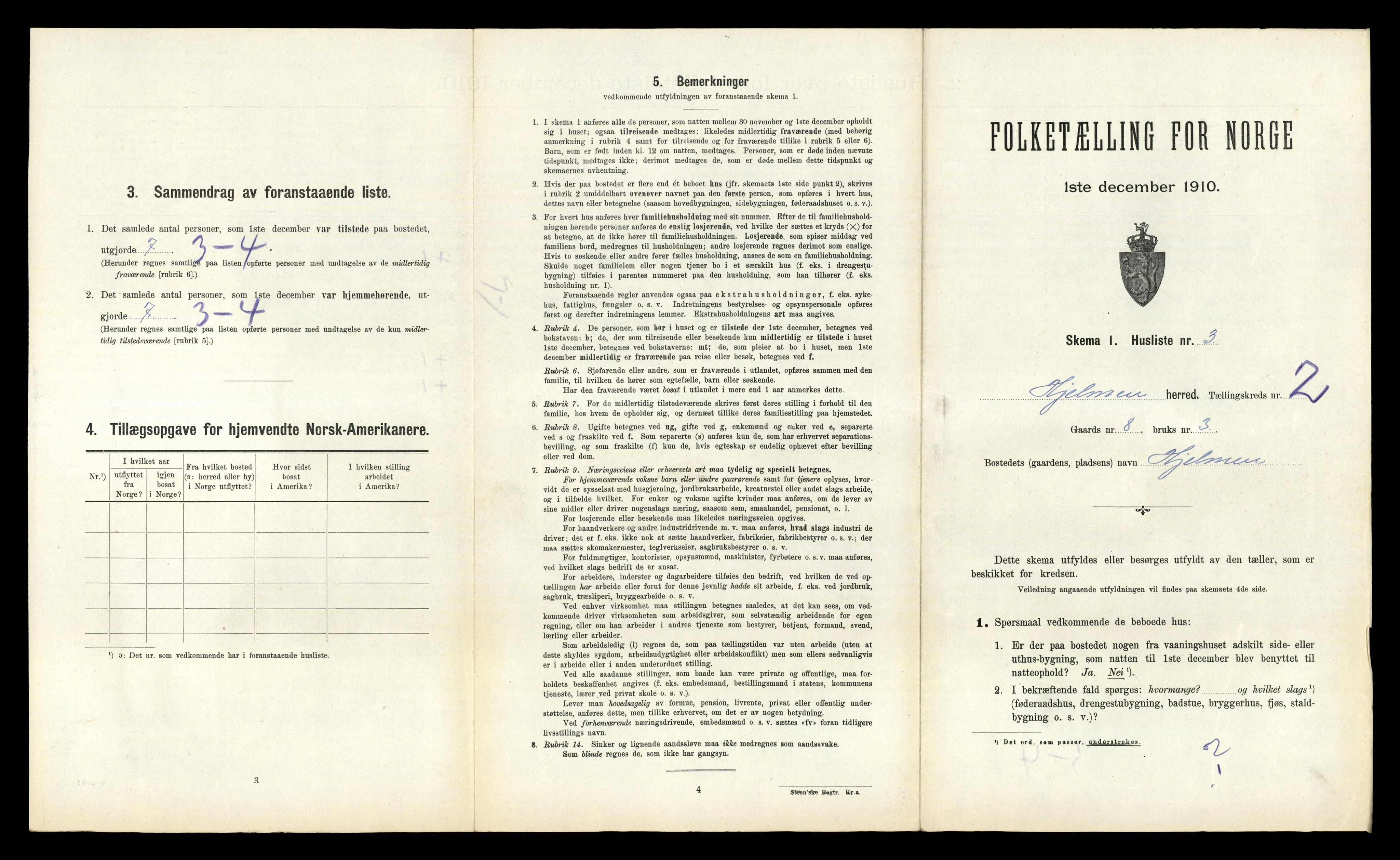 RA, 1910 census for Hjelme, 1910, p. 140