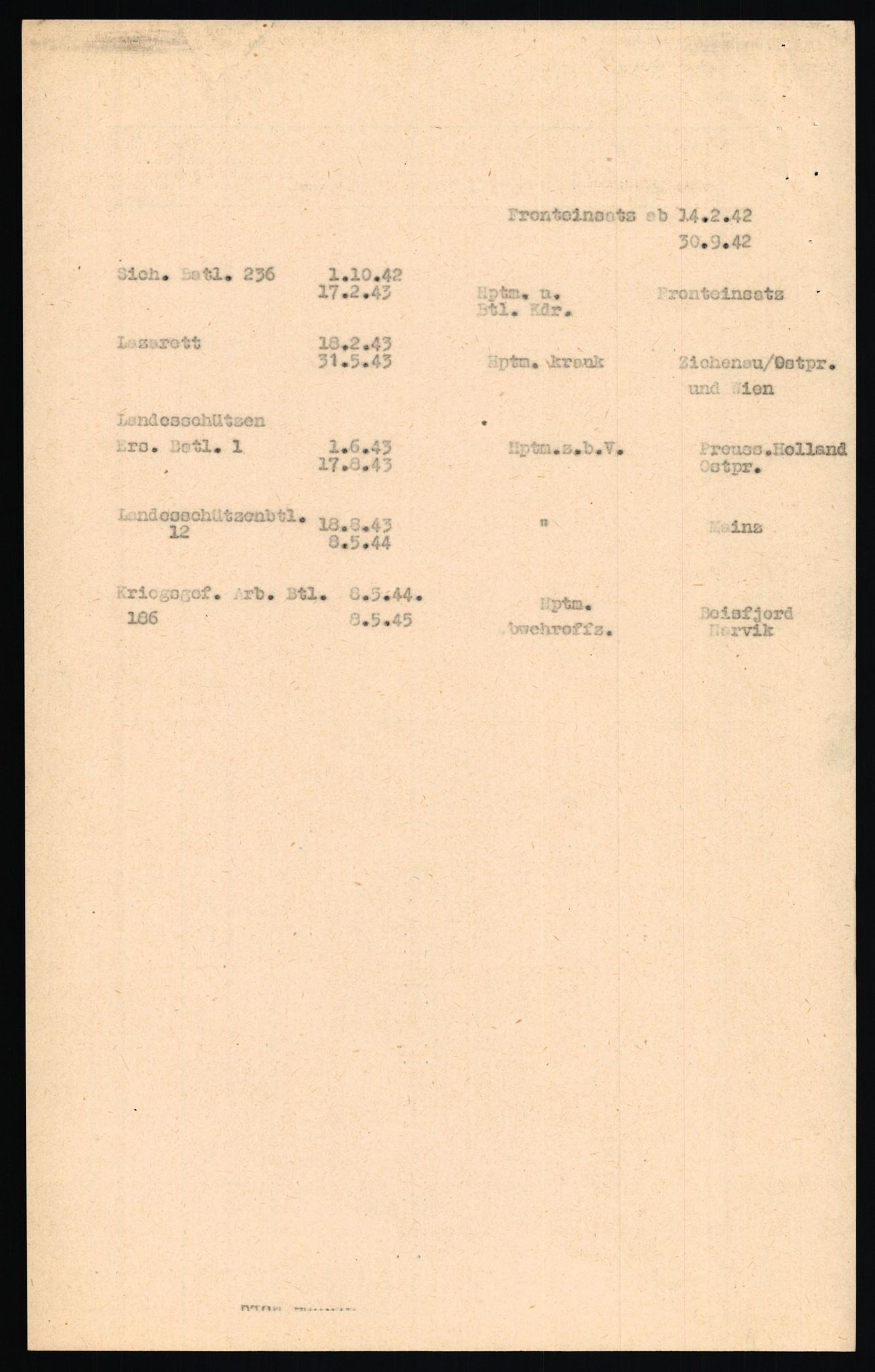 Forsvaret, Forsvarets overkommando II, AV/RA-RAFA-3915/D/Db/L0028: CI Questionaires. Tyske okkupasjonsstyrker i Norge. Tyskere., 1945-1946, p. 224