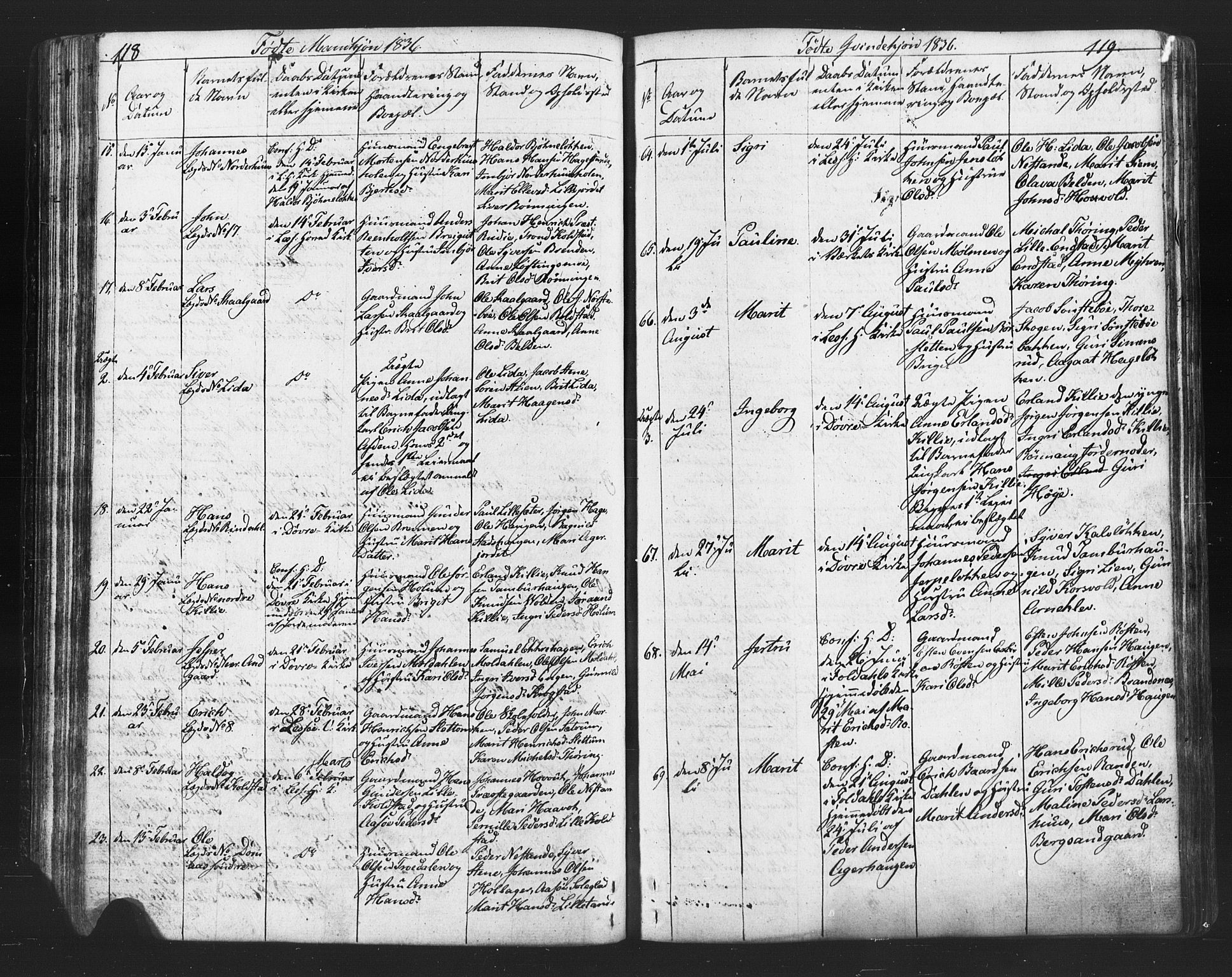 Lesja prestekontor, AV/SAH-PREST-068/H/Ha/Hab/L0002: Parish register (copy) no. 2, 1832-1850, p. 118-119