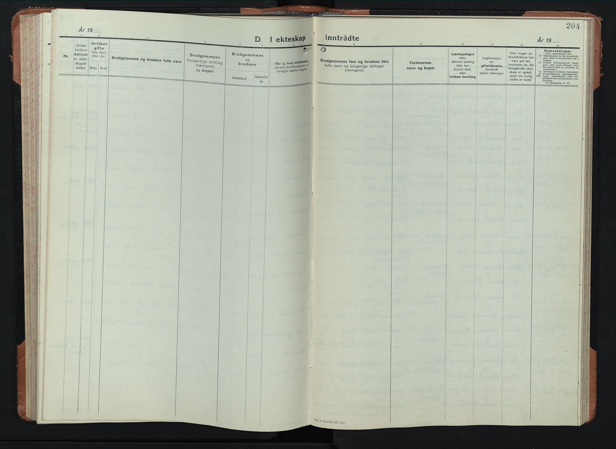 Åsnes prestekontor, SAH/PREST-042/H/Ha/Hab/L0008: Parish register (copy) no. 8, 1927-1942, p. 204