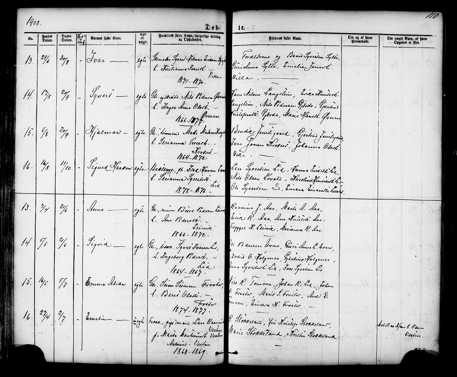 Ministerialprotokoller, klokkerbøker og fødselsregistre - Møre og Romsdal, AV/SAT-A-1454/539/L0536: Parish register (copy) no. 539C02, 1867-1913, p. 110