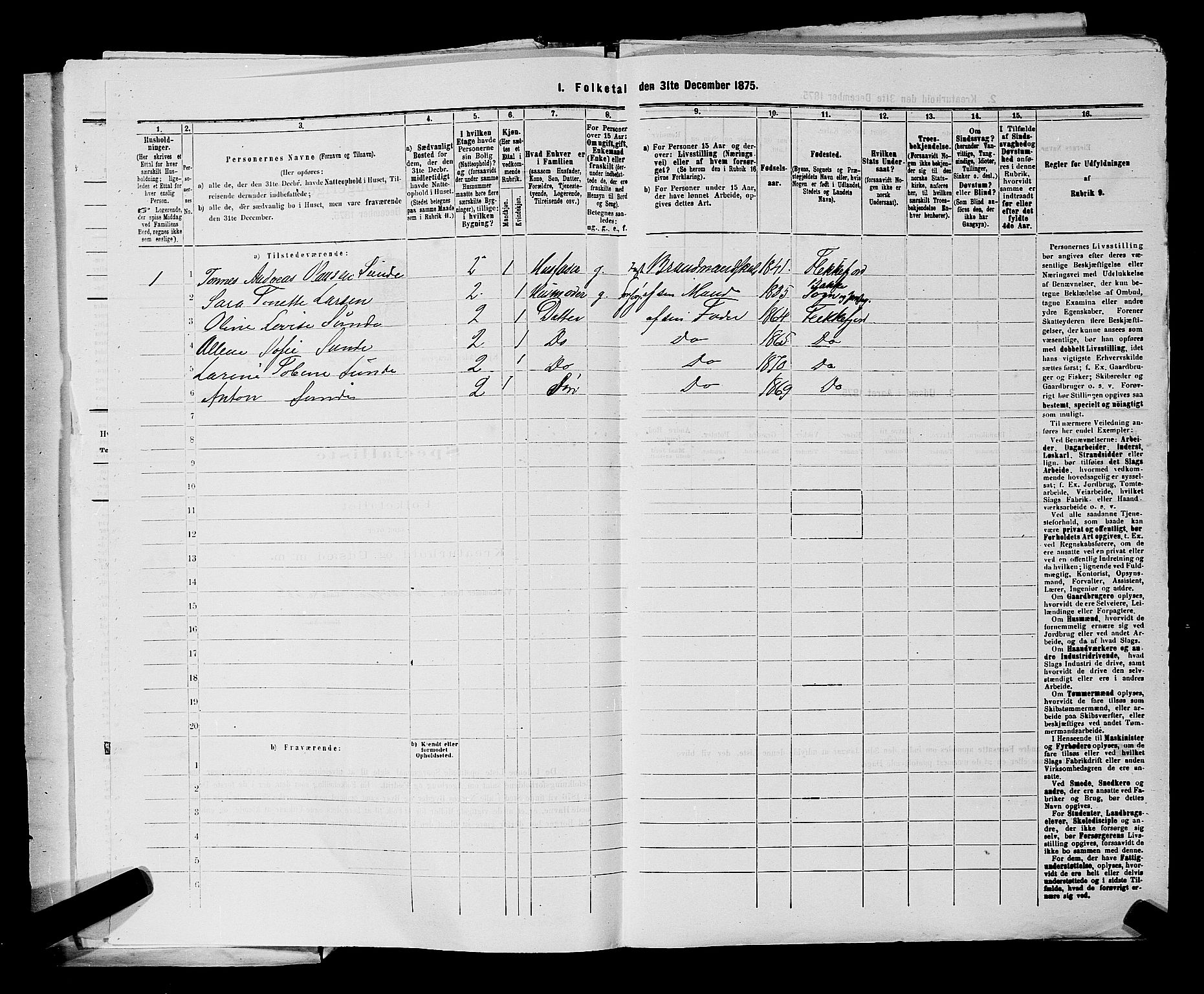 SAKO, 1875 census for 0801P Kragerø, 1875, p. 137