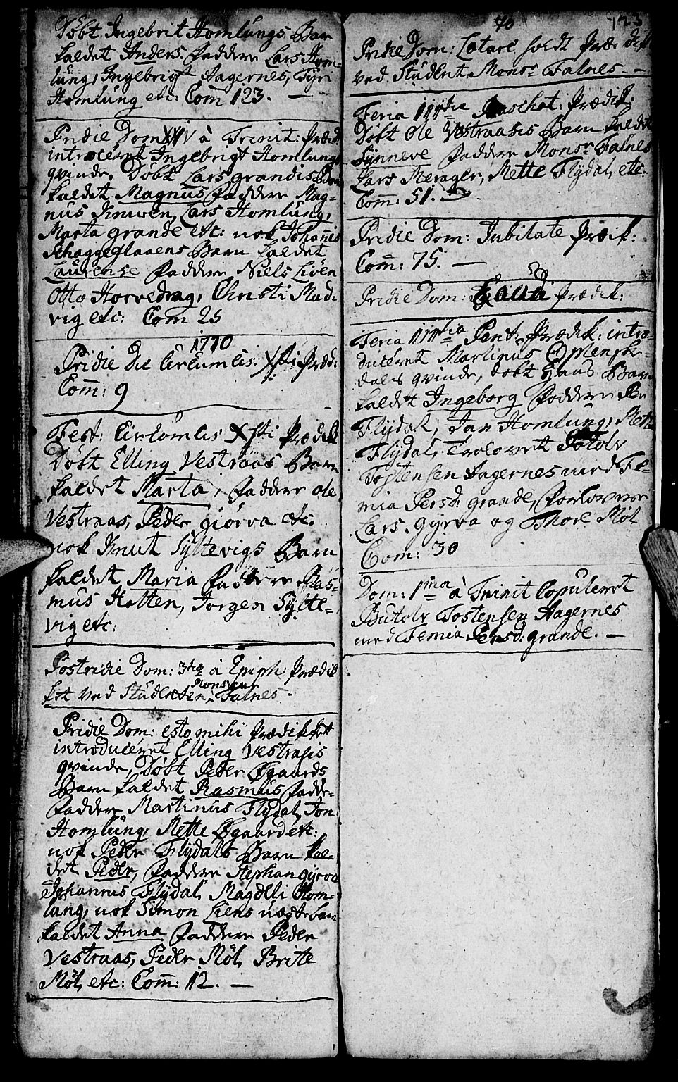 Ministerialprotokoller, klokkerbøker og fødselsregistre - Møre og Romsdal, SAT/A-1454/519/L0243: Parish register (official) no. 519A02, 1760-1770, p. 123