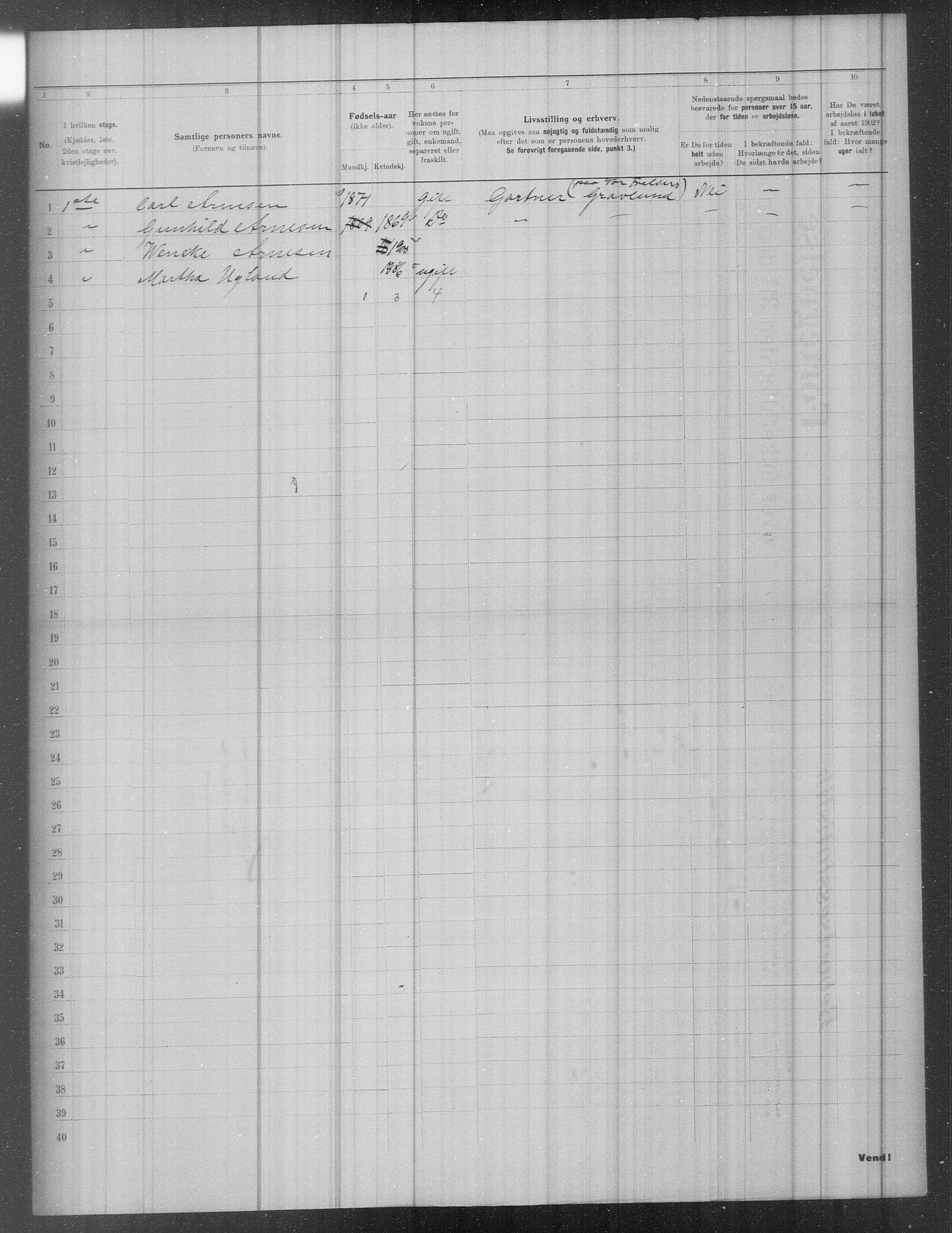 OBA, Municipal Census 1902 for Kristiania, 1902, p. 1094