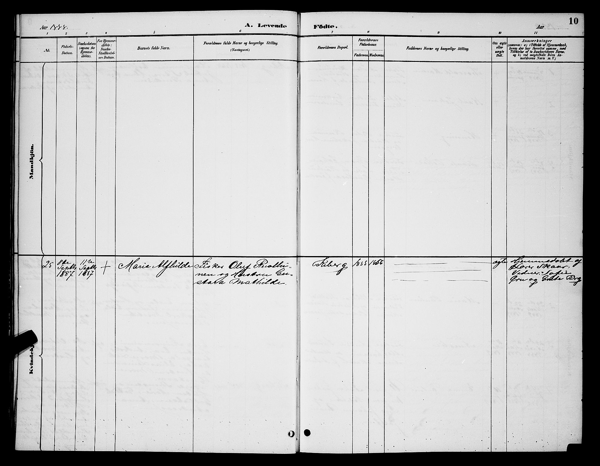 Vardø sokneprestkontor, SATØ/S-1332/H/Hb/L0007klokker: Parish register (copy) no. 7, 1887-1892, p. 10