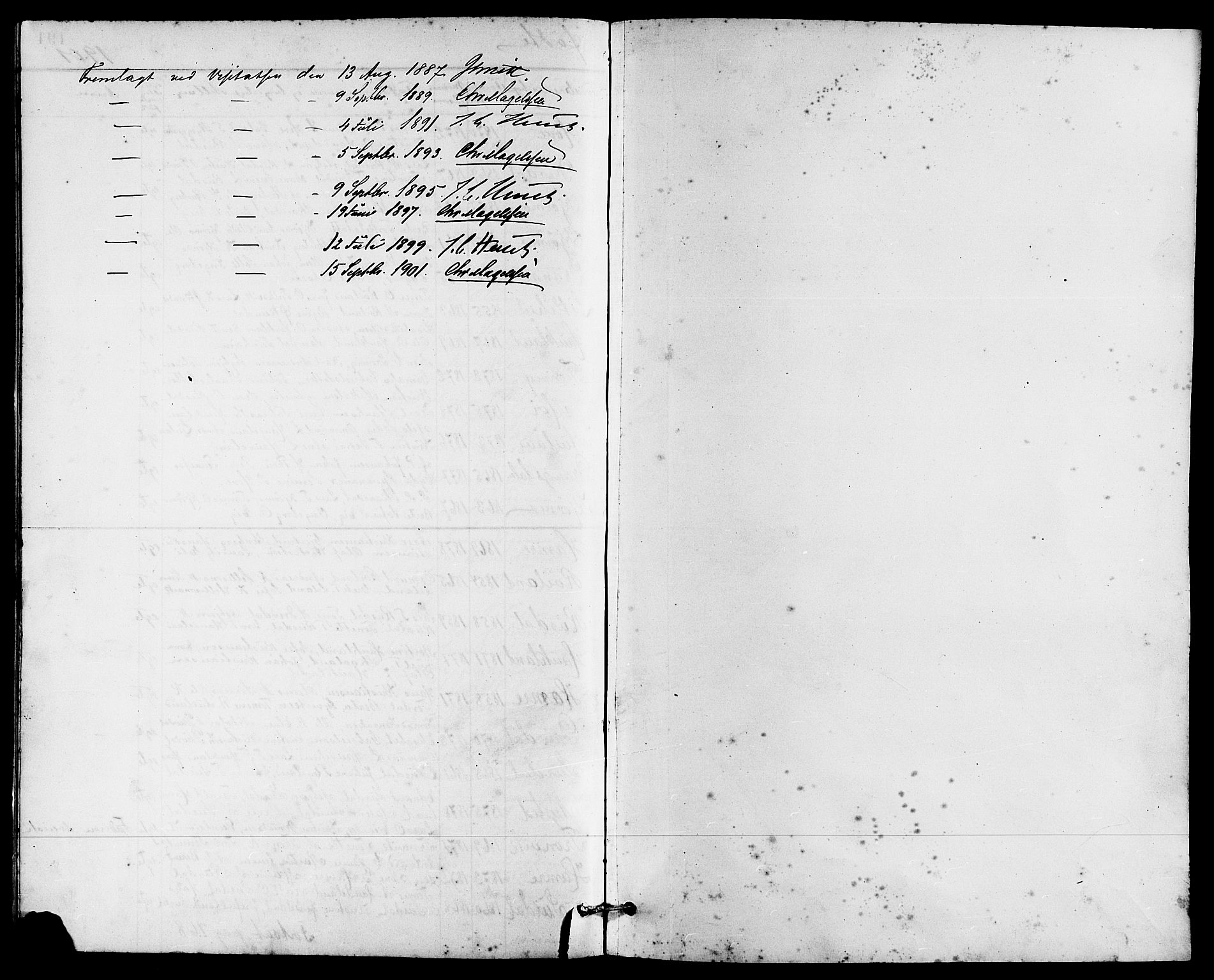 Lund sokneprestkontor, SAST/A-101809/S07/L0006: Parish register (copy) no. B 6, 1885-1901