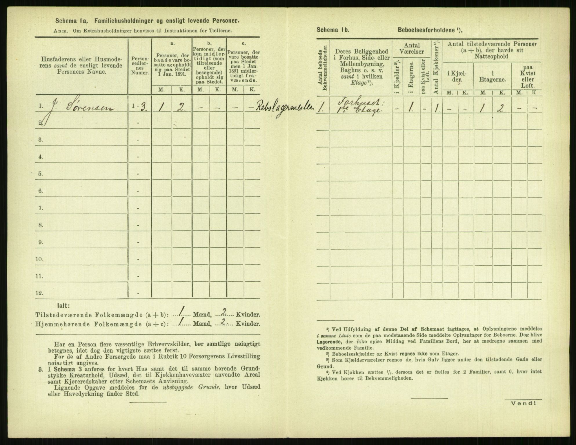 RA, 1891 census for 0806 Skien, 1891, p. 743