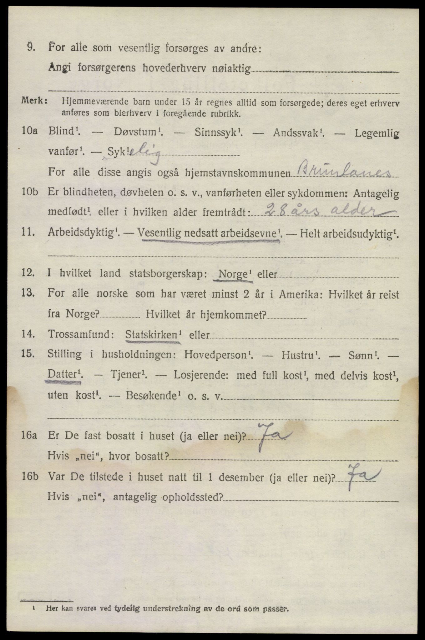 SAKO, 1920 census for Brunlanes, 1920, p. 7132