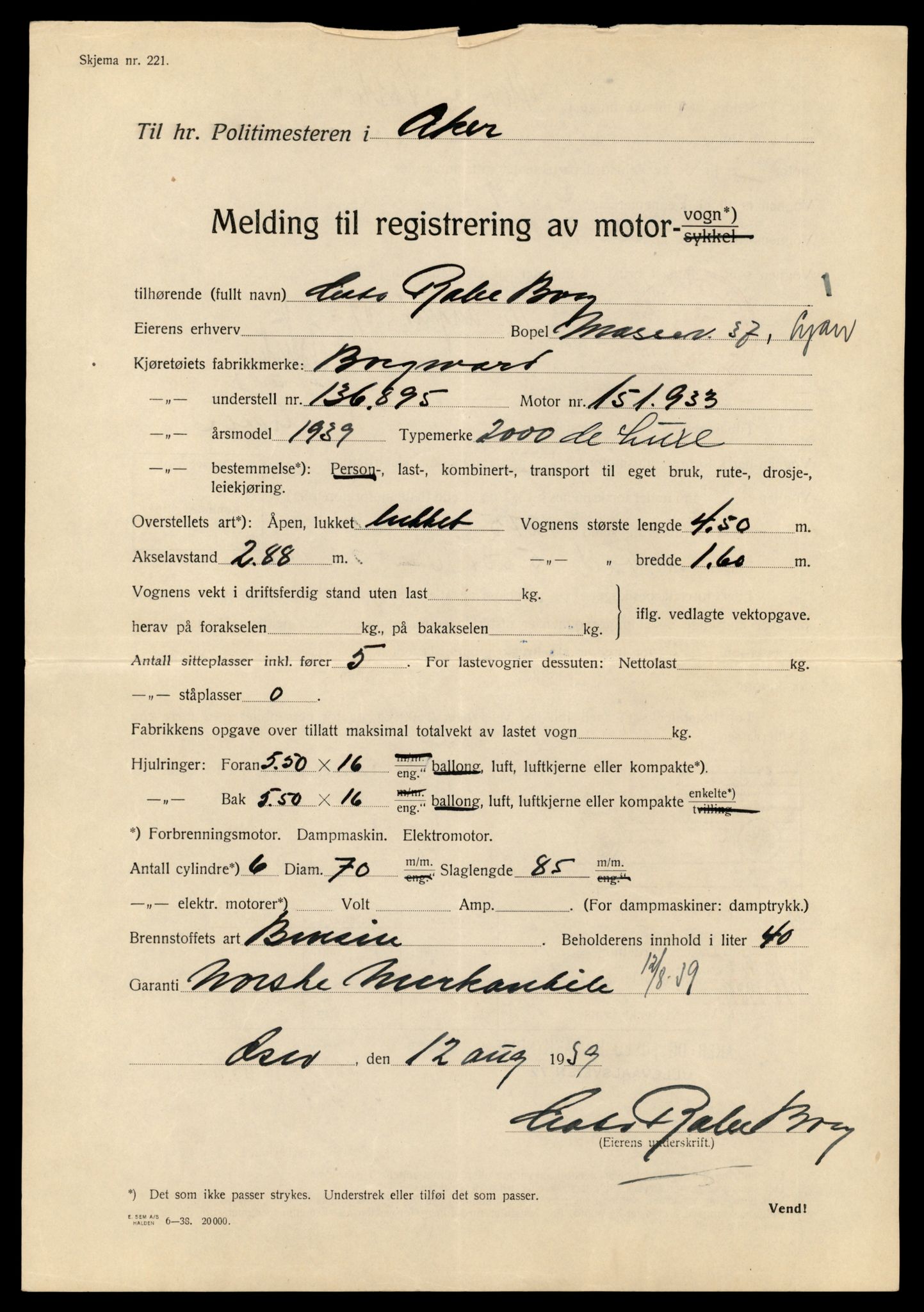 Møre og Romsdal vegkontor - Ålesund trafikkstasjon, SAT/A-4099/F/Fe/L0003: Registreringskort for kjøretøy T 232 - T 340, 1927-1998, p. 2574