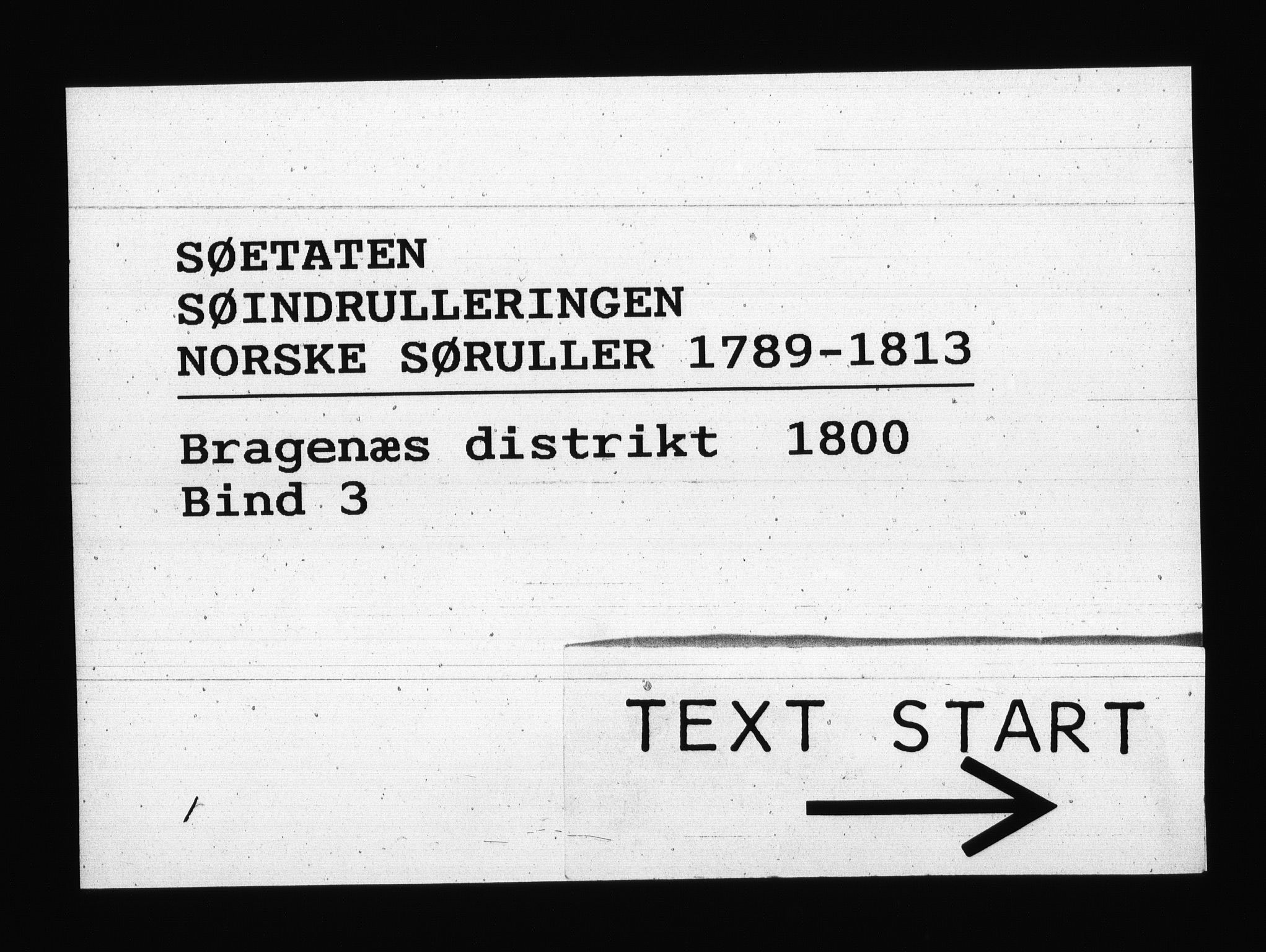 Sjøetaten, RA/EA-3110/F/L0130: Bragernes distrikt, bind 3, 1800