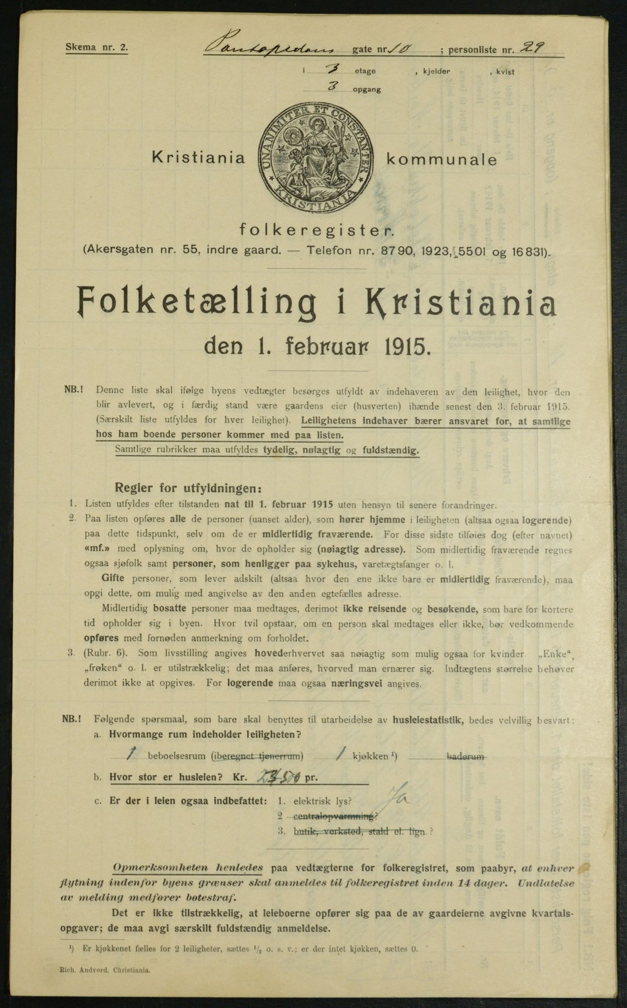 OBA, Municipal Census 1915 for Kristiania, 1915, p. 80341