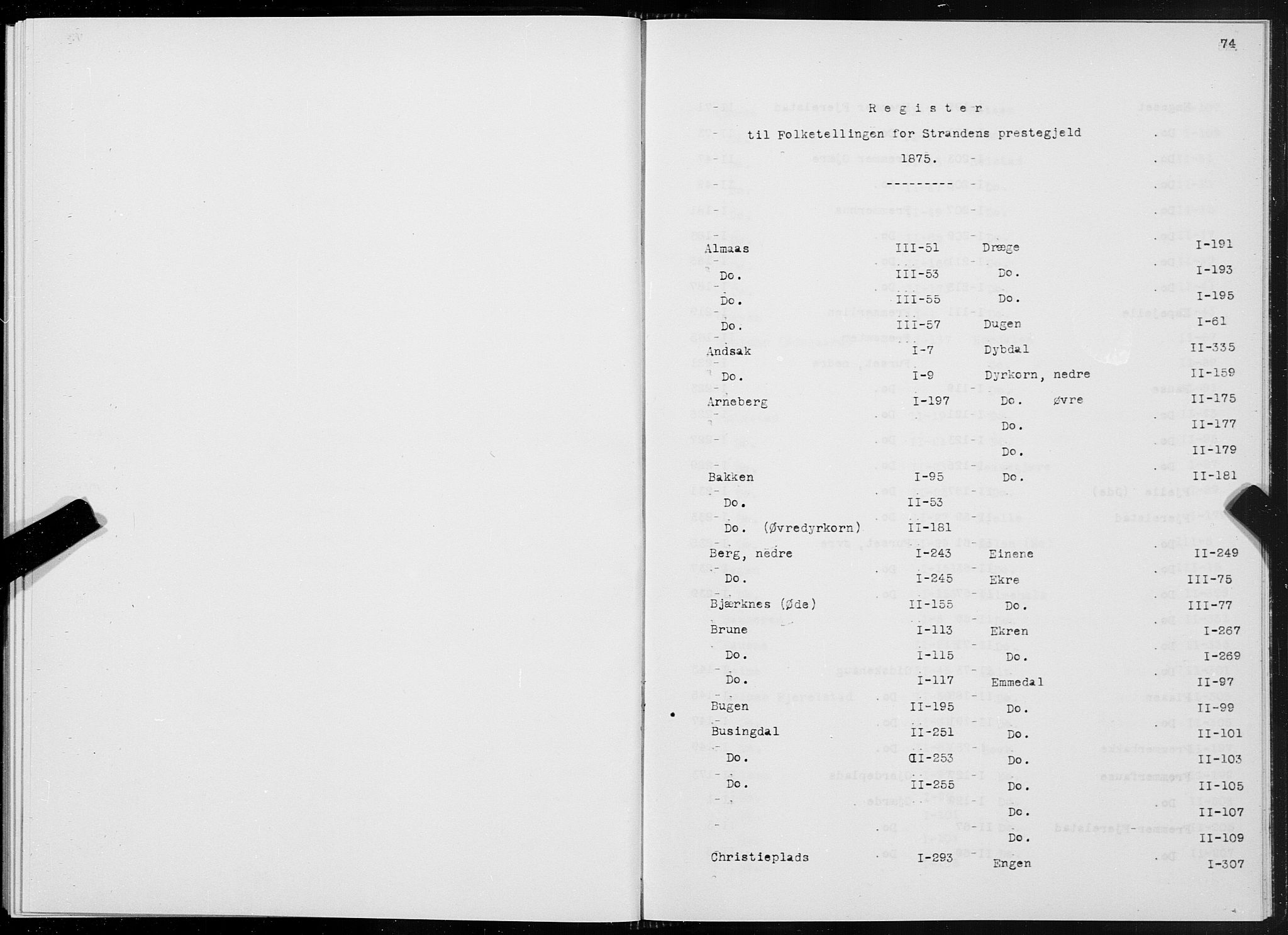 SAT, 1875 census for 1525P Stranda, 1875, p. 74