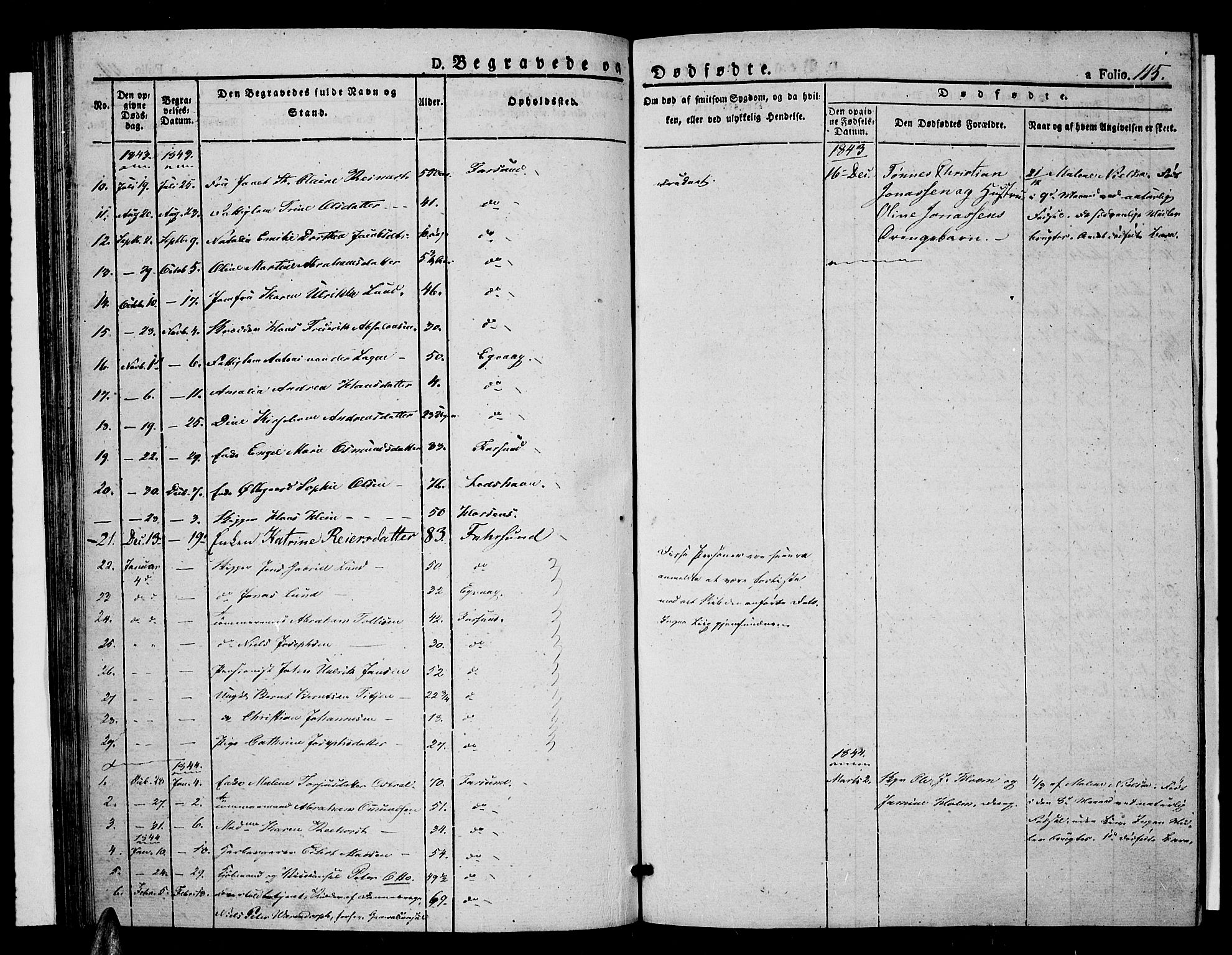 Farsund sokneprestkontor, SAK/1111-0009/F/Fa/L0003: Parish register (official) no. A 3, 1836-1846, p. 115