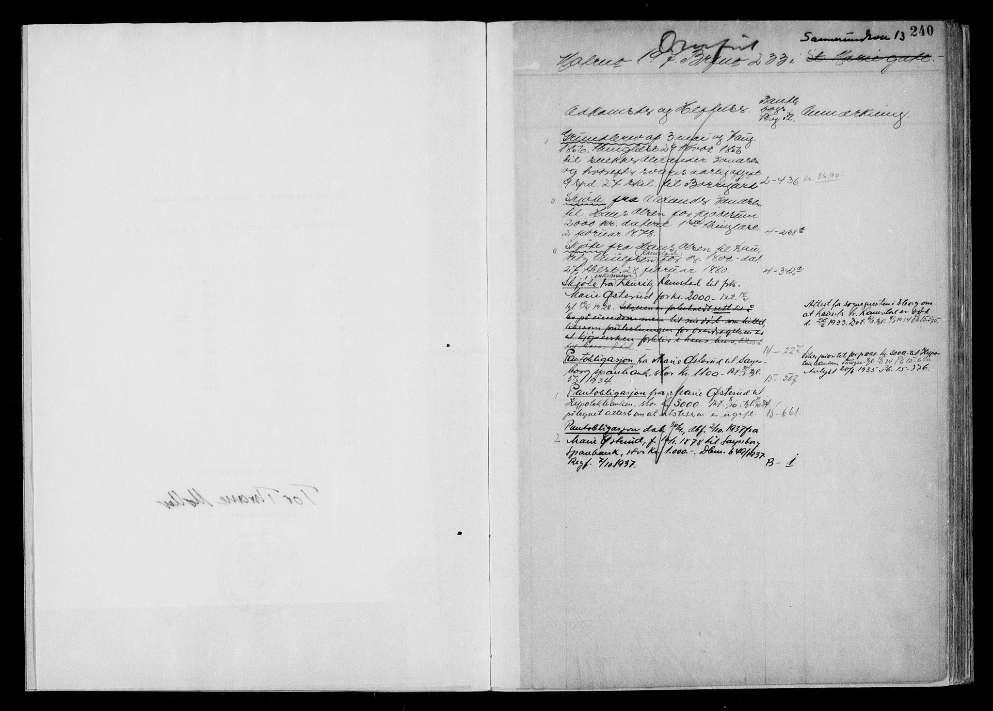 Sarpsborg byfogd, SAO/A-10864/G/Gb/Gbb/L0001.b: Mortgage register no. II 1b, 1914-1940, p. 240