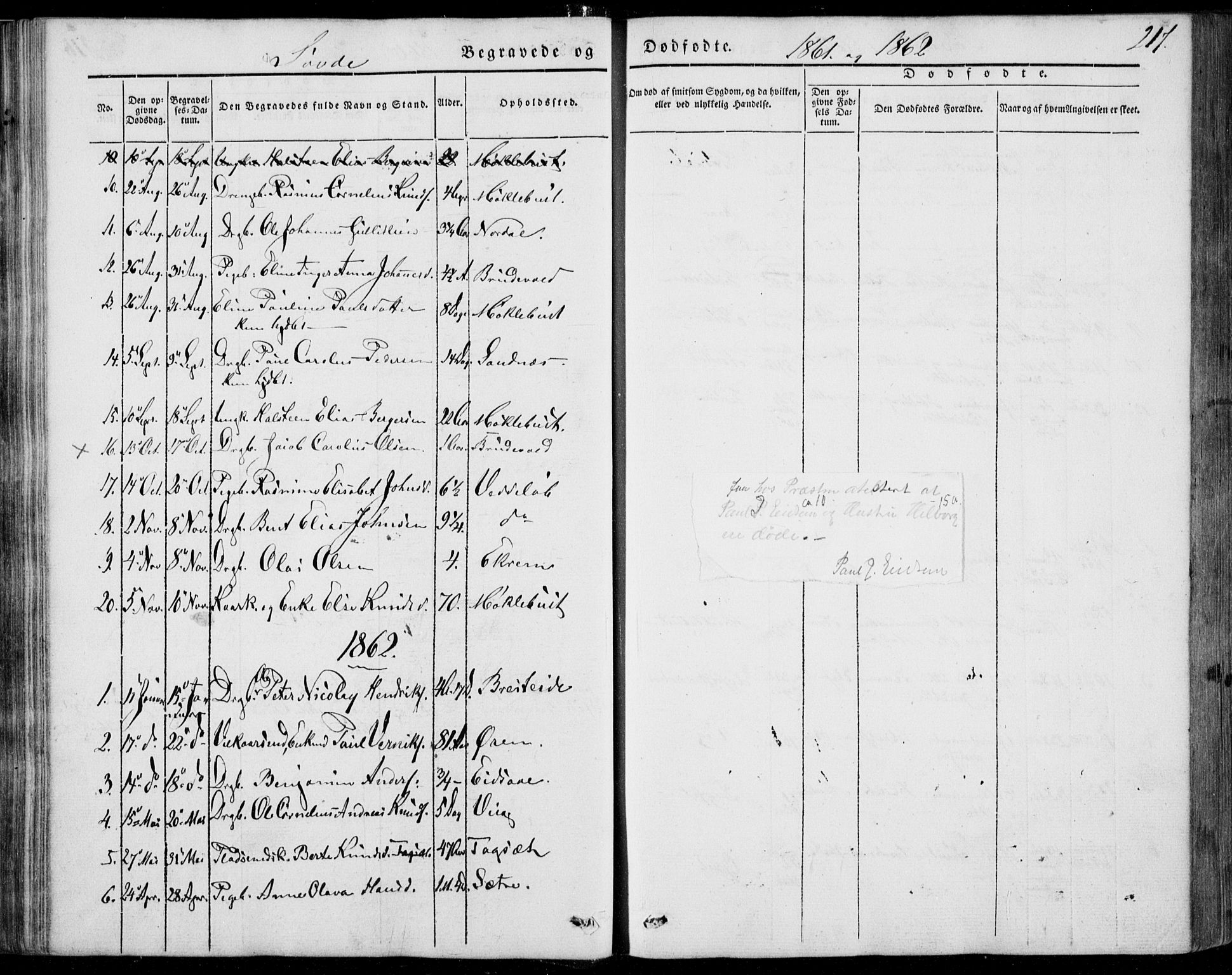 Ministerialprotokoller, klokkerbøker og fødselsregistre - Møre og Romsdal, SAT/A-1454/502/L0023: Parish register (official) no. 502A01, 1844-1873, p. 217