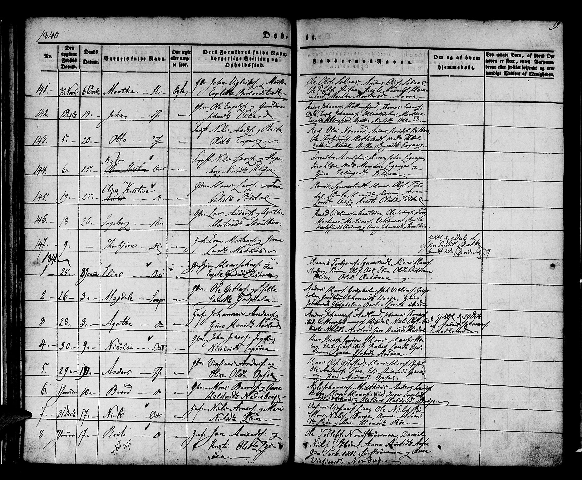 Os sokneprestembete, SAB/A-99929: Parish register (official) no. A 15, 1839-1851, p. 20