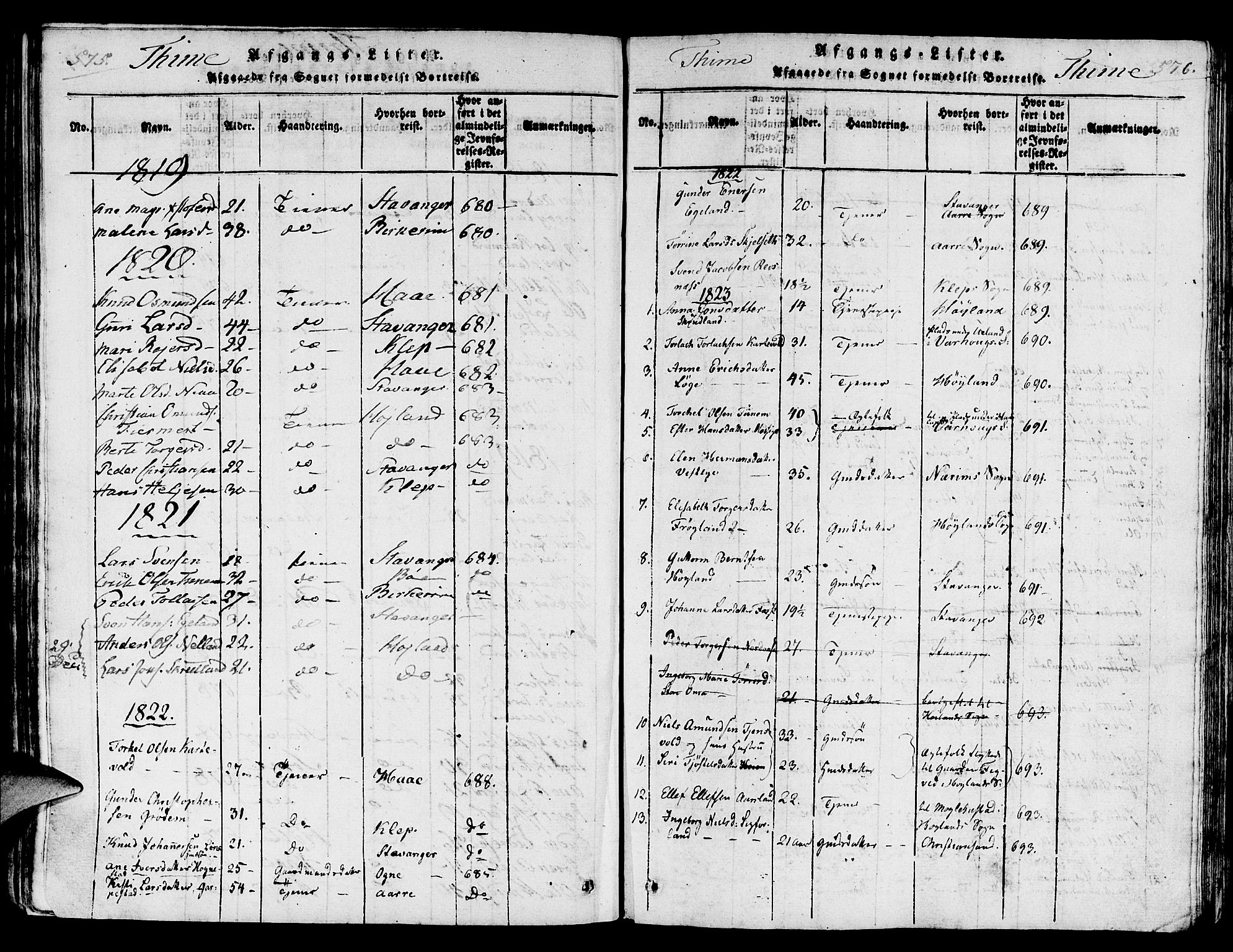 Lye sokneprestkontor, AV/SAST-A-101794/001/30/30BA/L0003: Parish register (official) no. A 3 /1, 1816-1826, p. 515-516