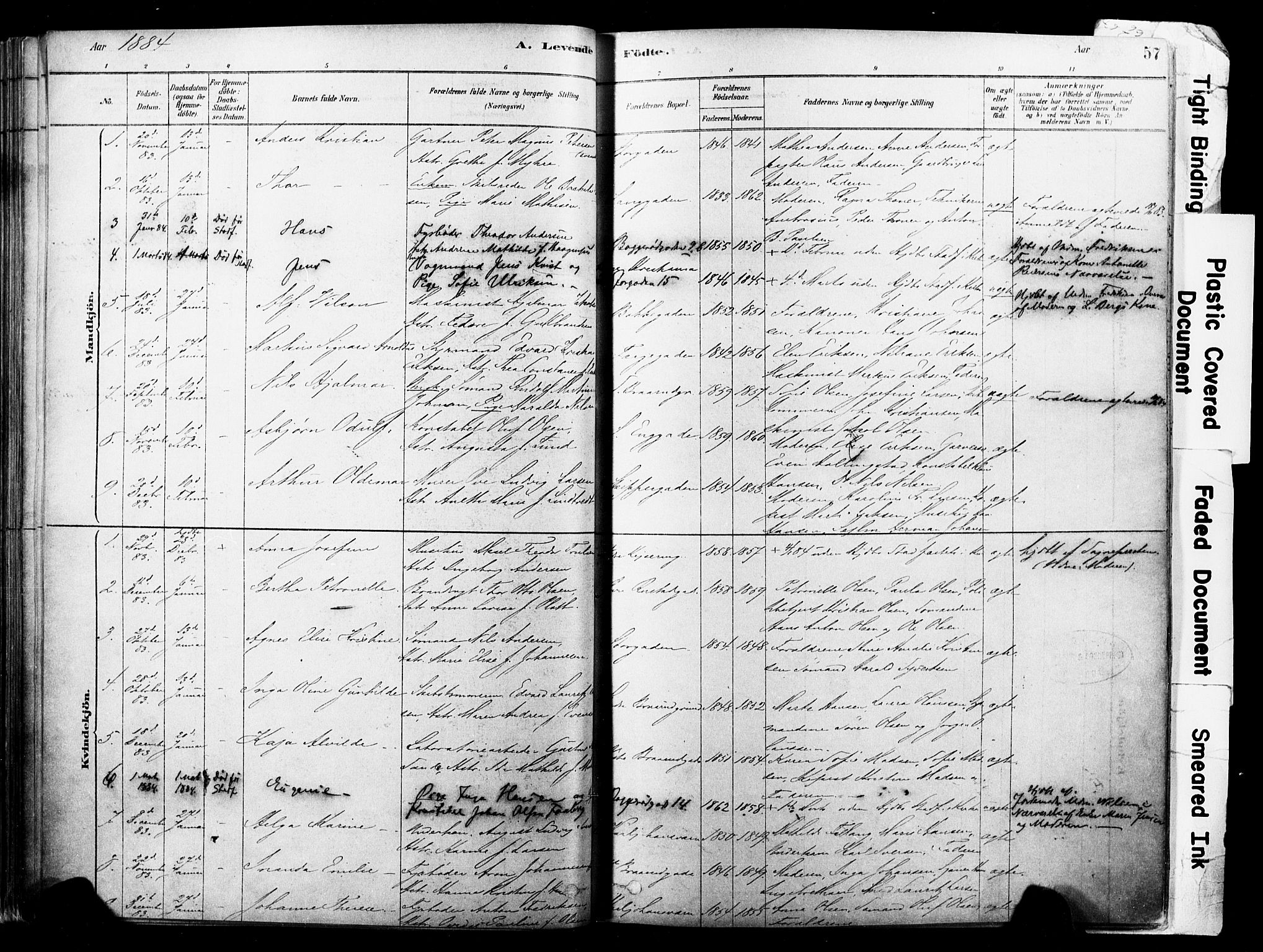 Horten kirkebøker, AV/SAKO-A-348/F/Fa/L0003: Parish register (official) no. 3, 1878-1887, p. 57