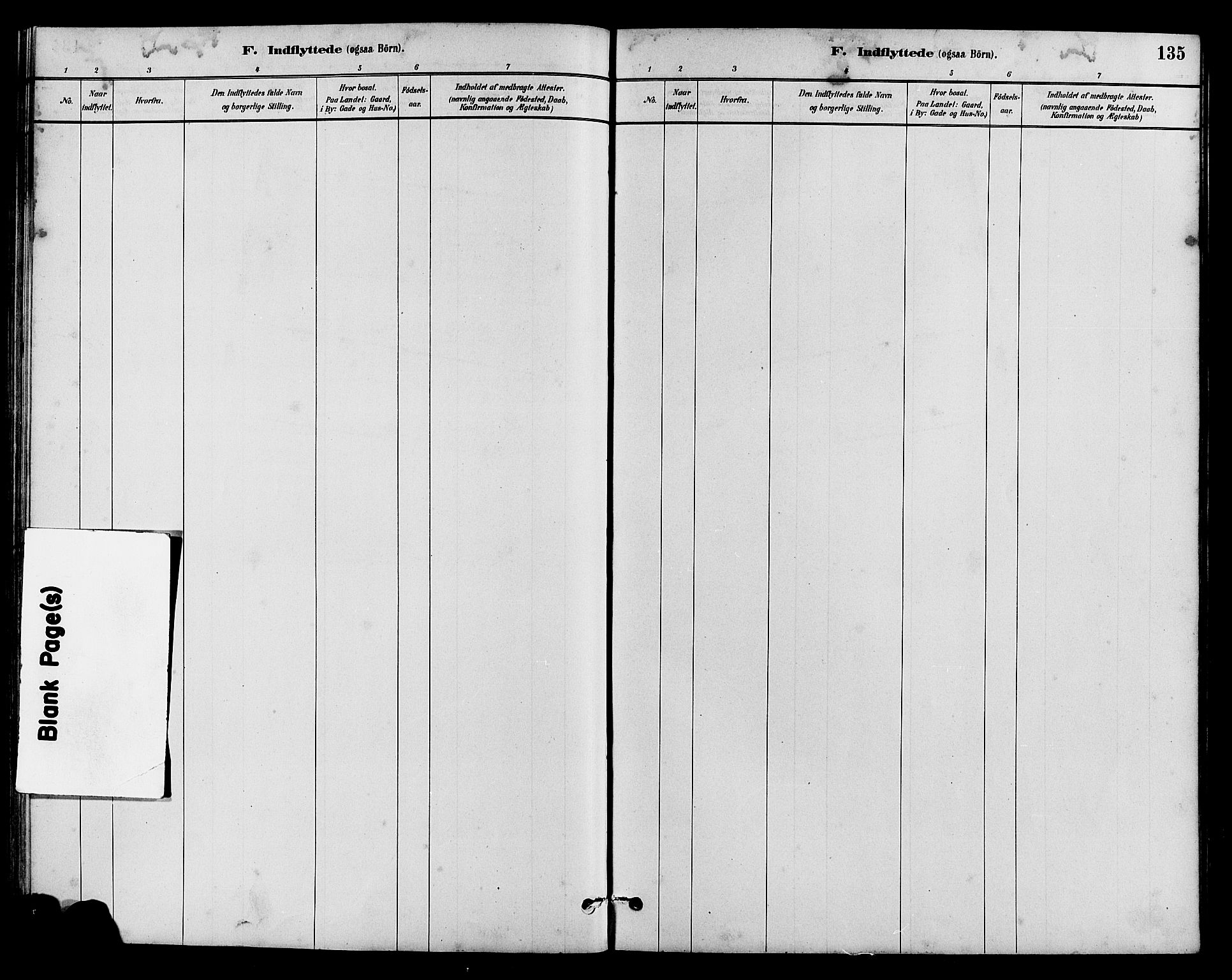 Vestre Slidre prestekontor, SAH/PREST-136/H/Ha/Hab/L0005: Parish register (copy) no. 5, 1881-1913, p. 135