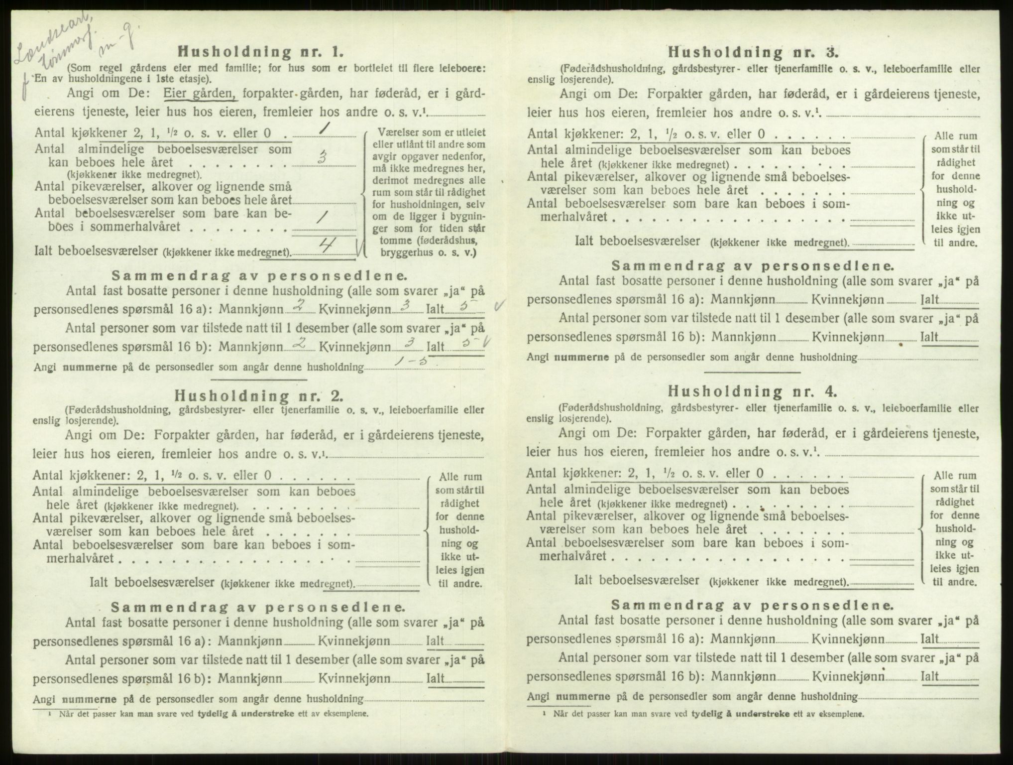 SAO, 1920 census for Varteig, 1920, p. 155