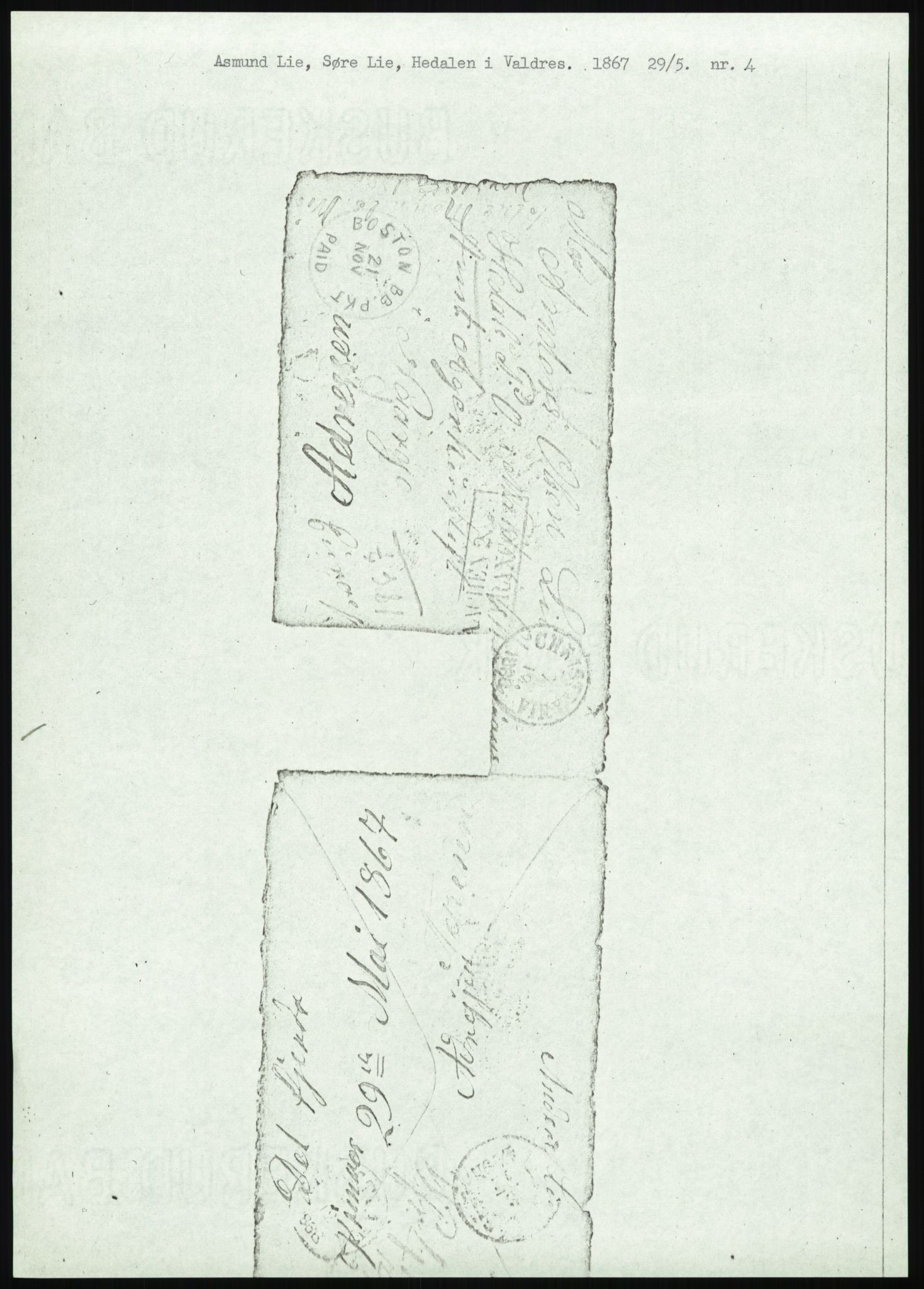 Samlinger til kildeutgivelse, Amerikabrevene, AV/RA-EA-4057/F/L0012: Innlån fra Oppland: Lie (brevnr 1-78), 1838-1914, p. 55